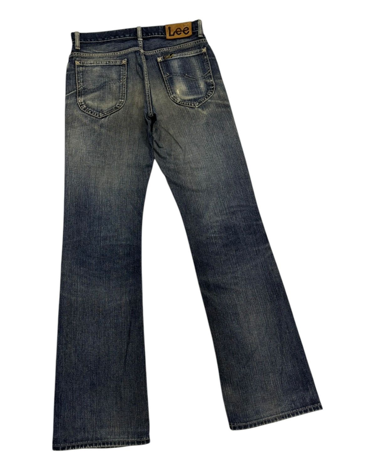 If Six Was Nine × Le Grande Bleu (L.G.B.) × Lee FLARE JEANS LEE RIDERS BOOTCUT DISTRESSED DENIM JEAN RUSTY Size US 29 - 4 Thumbnail