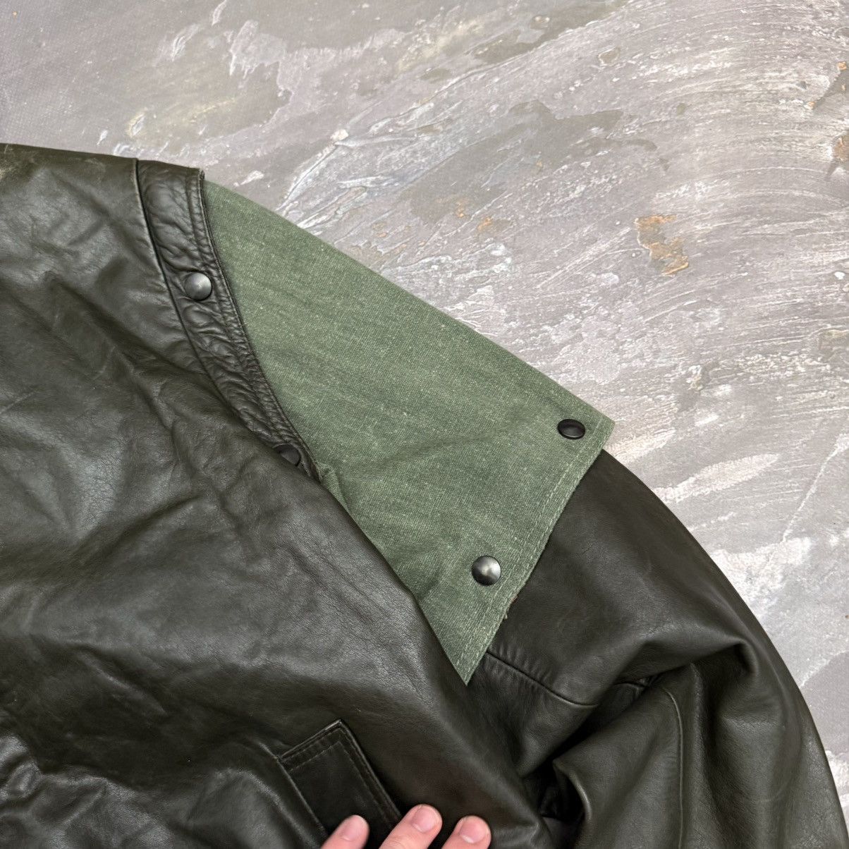 Vintage Vintage 90s Boxy Leather Avant Garde Japan Bomber Jacket Y2K Size US L / EU 52-54 / 3 - 6 Thumbnail