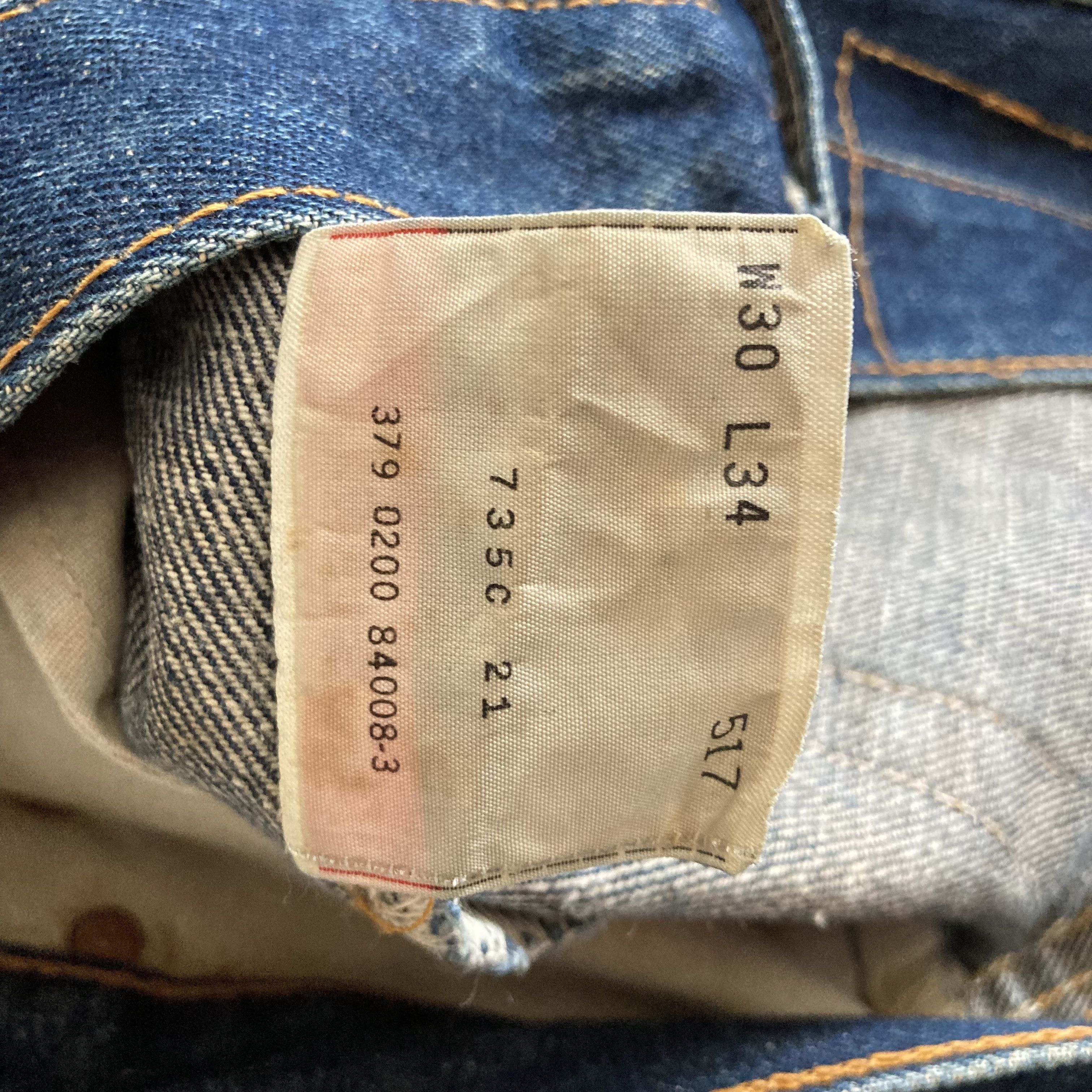 Levi's 30x33 Vtg Levis 517 Faded Blue Denim Flared Bootcut Jeans Size US 30 / EU 46 - 6 Thumbnail