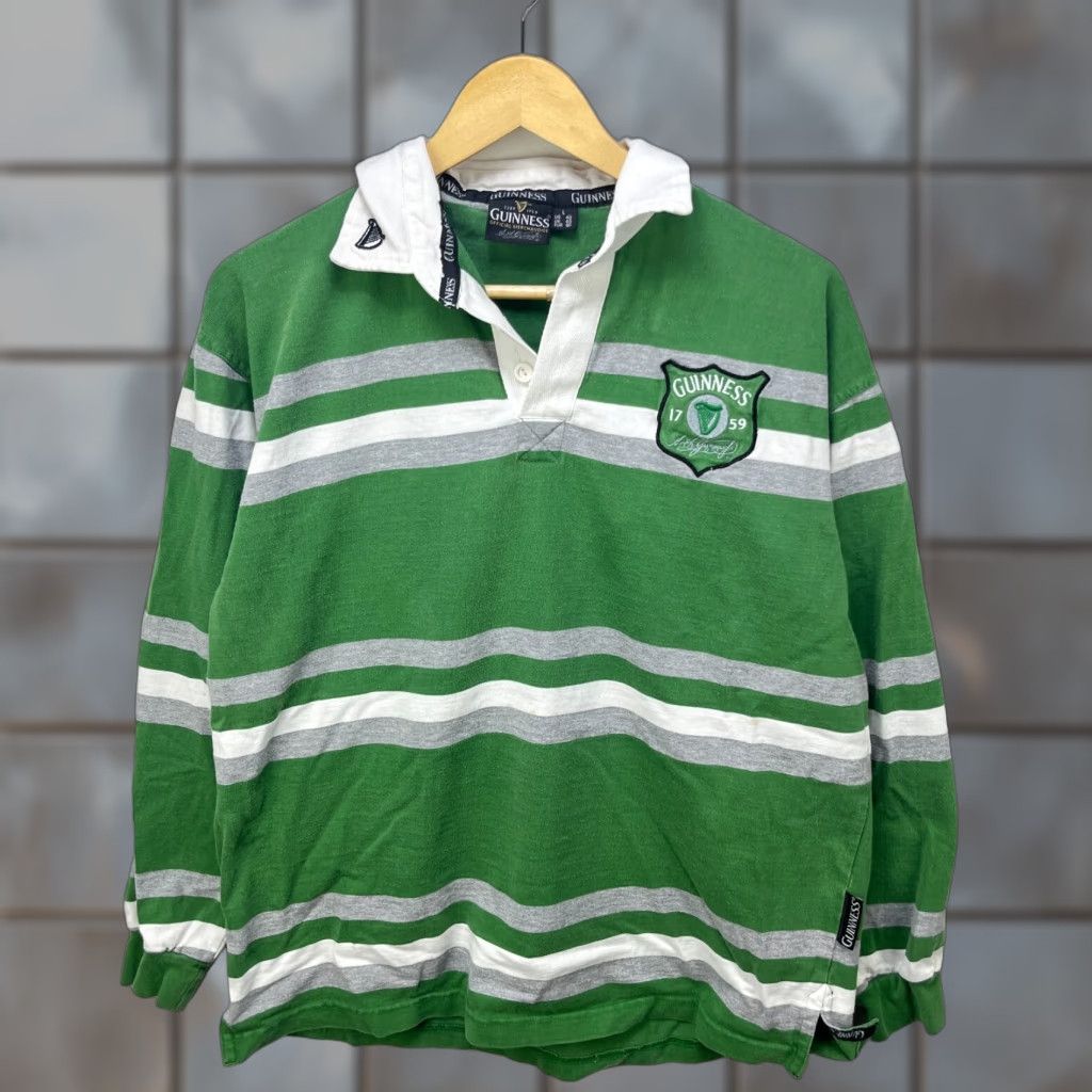 Vintage Vintage Guinness Rugby Polo Long Sleeve Shirt L Gray Crew Neck Mens Shirt Size US L / EU 52-54 / 3 - 1 Thumbnail