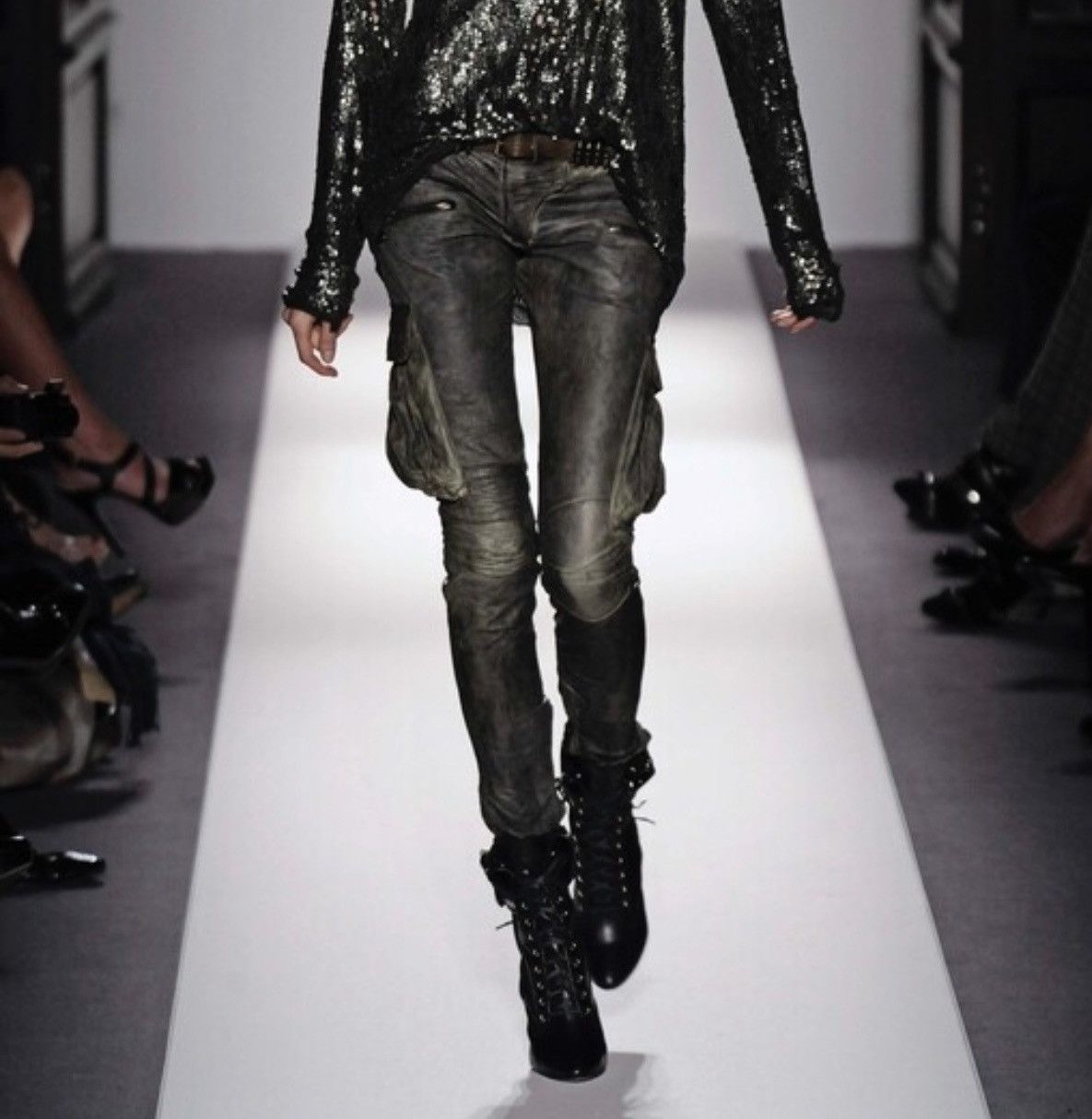Balmain BALMAIN by Decarnin SS 2010 Cargo Corduroy Biker Pants pin Size 28" / US 6 / IT 42 - 3 Thumbnail