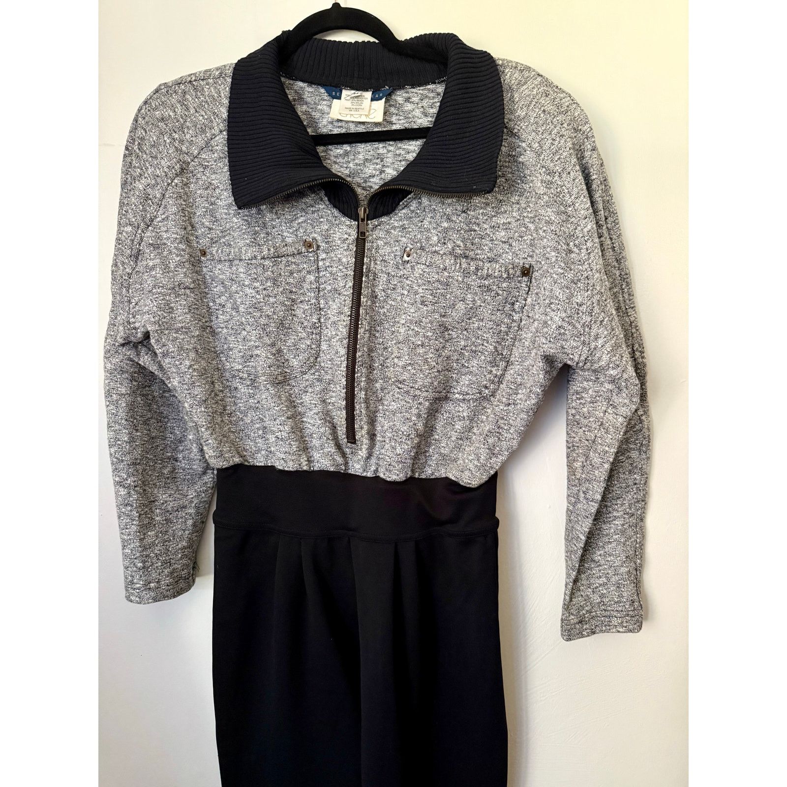 Vintage Vintage 80’s Cache Gray Black Strirrup Jumpsuit Small Med Size 30" / US 8 / IT 44 - 3 Thumbnail