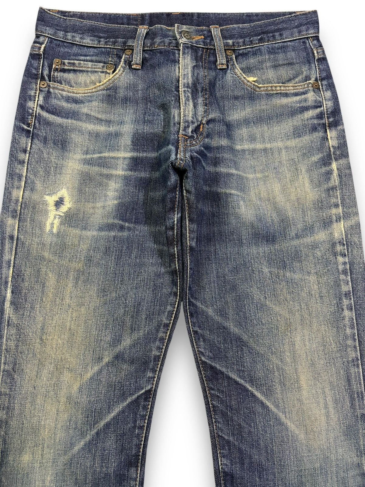 Tornado Mart Japanese Brand Kamikaze Attack Flare Distressed Jeans Size US 31 - 3 Thumbnail