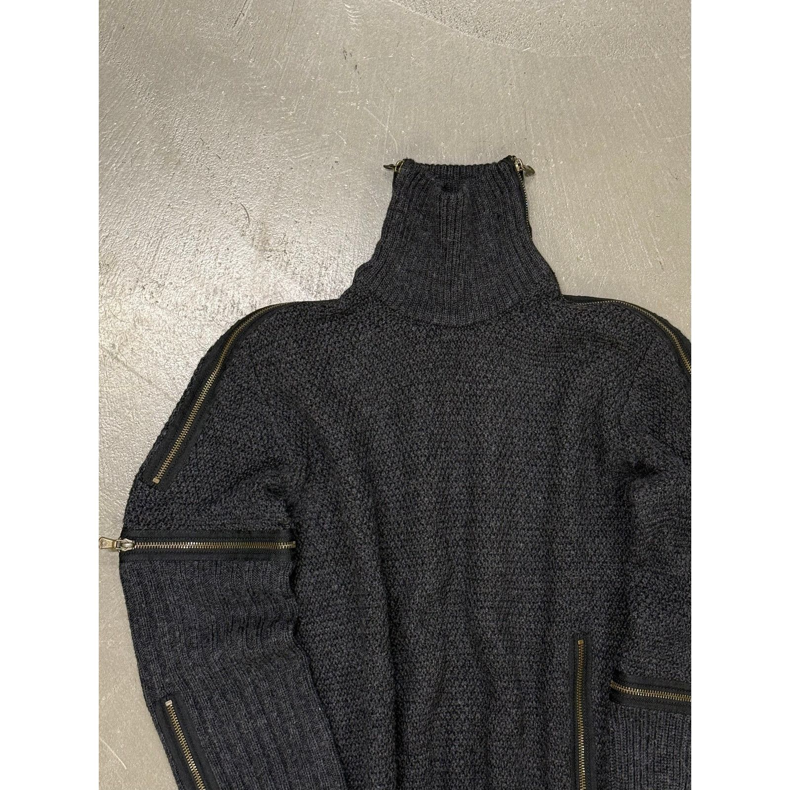Dolce & Gabbana A/W2003 Dolce & Gabbana runway multi zipper modular knit Size L / US 10 / IT 46 - 3 Thumbnail
