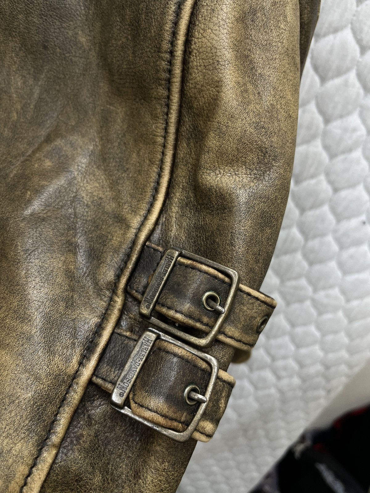 Harley Davidson 🔥🔥🔥STEALS VTG HARLEY DAVIDSON PATINA LEATHER JACKET Size US M / EU 48-50 / 2 - 19 Thumbnail