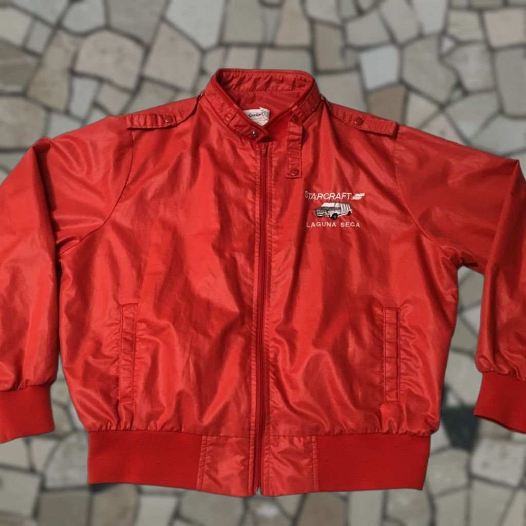 Vintage LAGUNA SECA RACEWAY jacket USA windbreaker racing XL red Vintage four seasons Men Regular XS? Size US XL / EU 56 / 4 - 1 Thumbnail