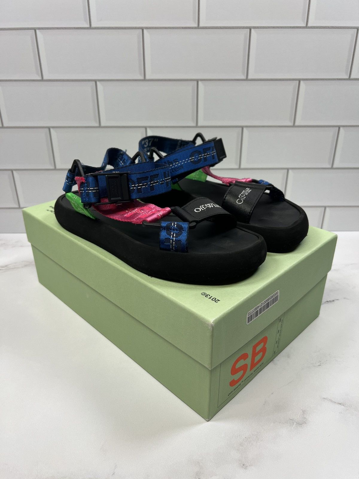 Offwhite Off White Micro Trek Strap Logo Sandals Sandal