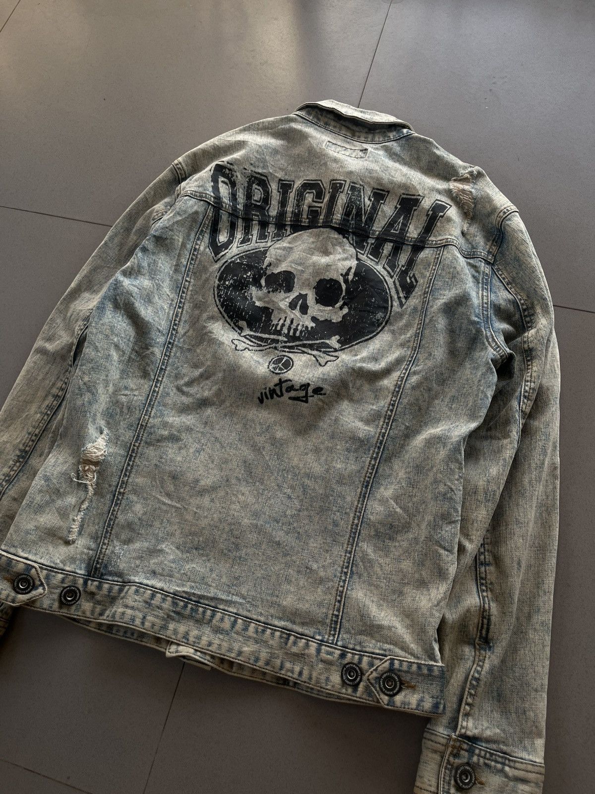 Isamu Katayama Backlash 2000’s CODES COMBINE JAPANESE DISTRESSED JEANS DENIM JACKET Size US L / EU 52-54 / 3 - 6 Thumbnail