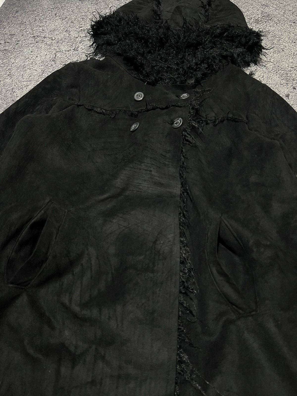 If Six Was Nine 2000s Archival Hysteric Opium Fur Mohair Wax Coat y2k Lgb Size US M / EU 48-50 / 2 - 2 Thumbnail