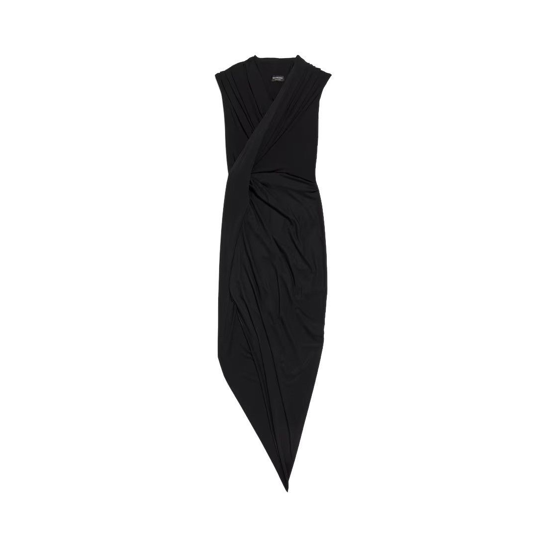 BALENCIAGA $2650 Black Draped Dress New & Authentic (Women's