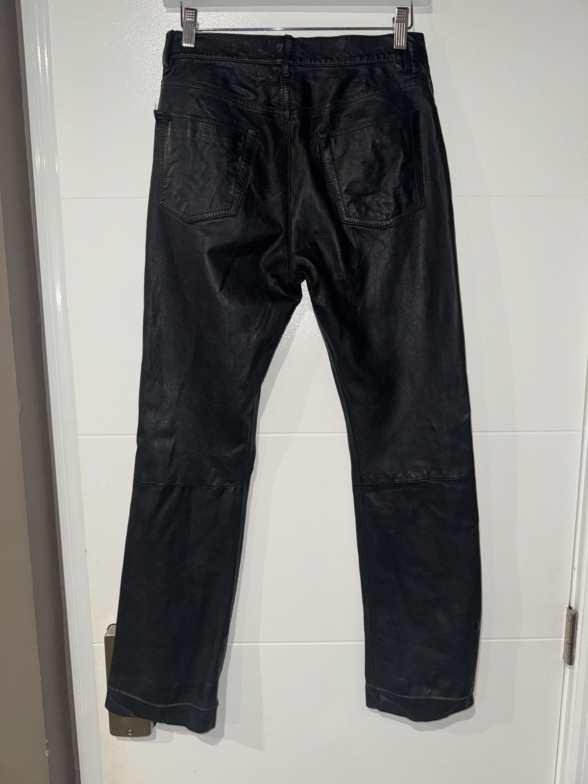 Helmut Lang × Vintage 1998 Helmut Lang Sheep Leather Pants Size 28" / US 6 / IT 42 - 2 Thumbnail