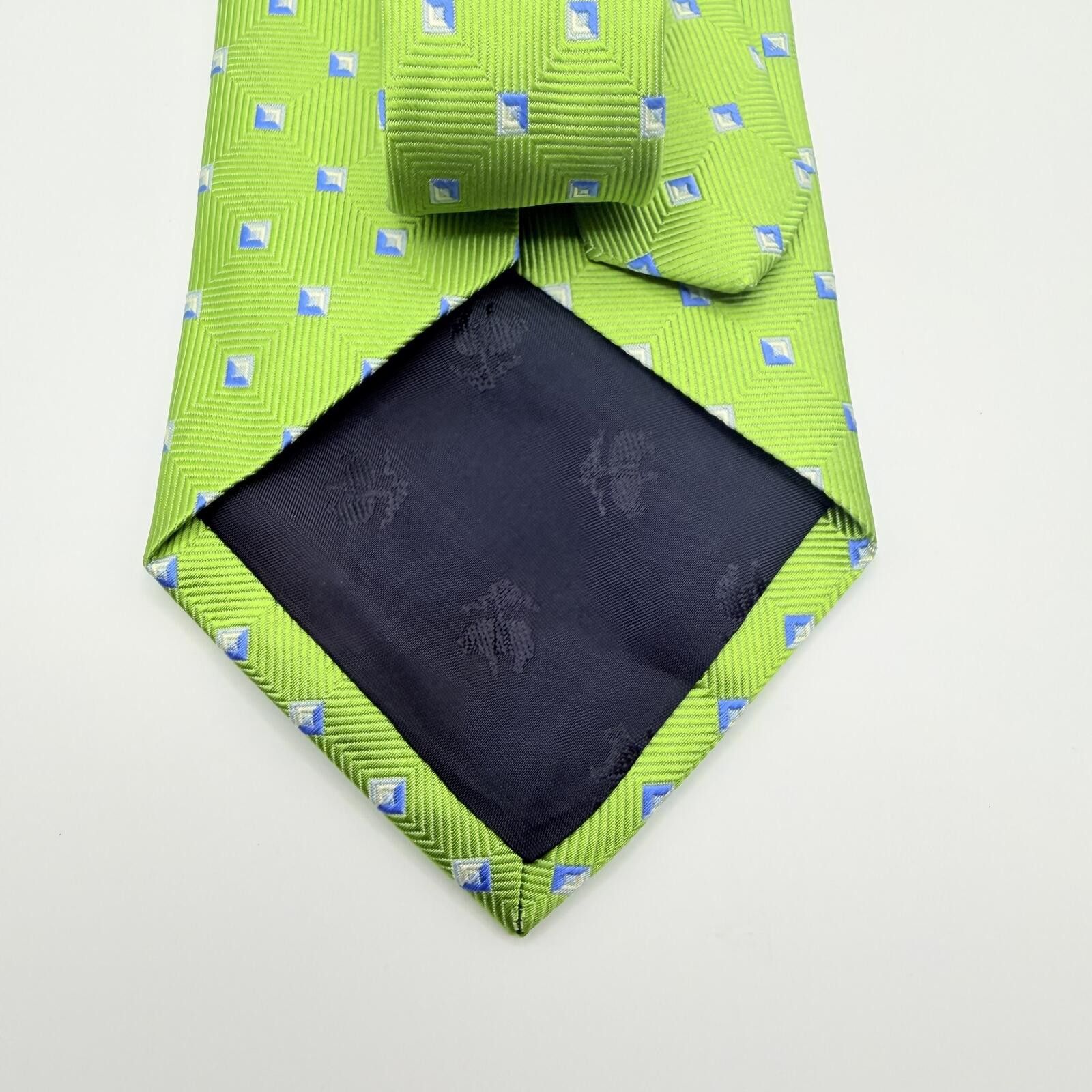 Brooks Brothers Brooks Brothers Tie Men's Green Geometric Stain Resistant Size ONE SIZE - 3 Thumbnail