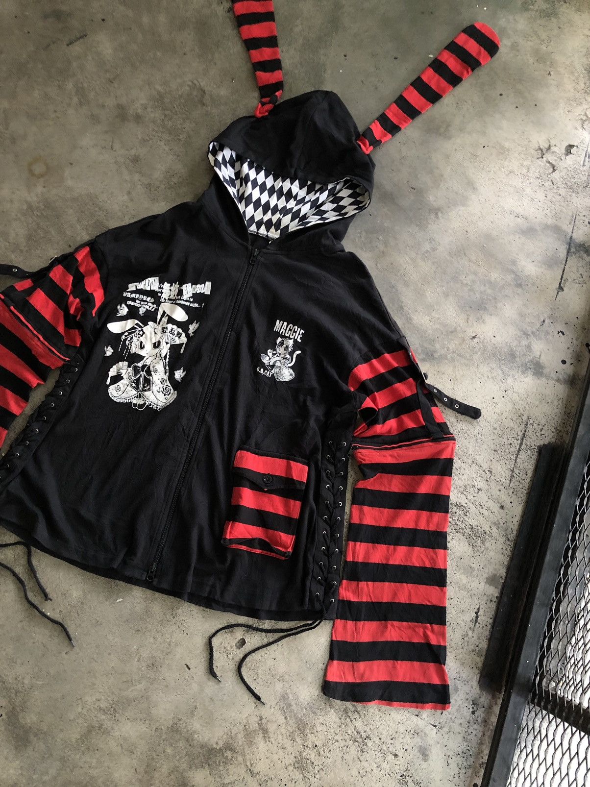 If Six Was Nine GOTHIC PUNK STYLE JAPANESE ZIP HOODIE Size US XL / EU 56 / 4 - 3 Thumbnail