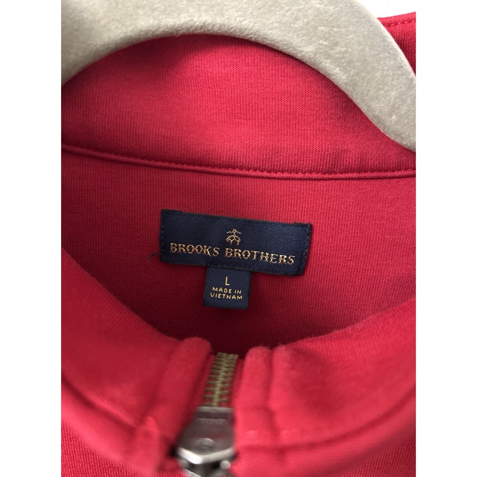 Brooks Brothers Brooks Brothers 1/4 Zip Mens Large Red Cotton Pullover Sweater Sweatshirt L/S Shirt Size US L / EU 52-54 / 3 - 7 Thumbnail