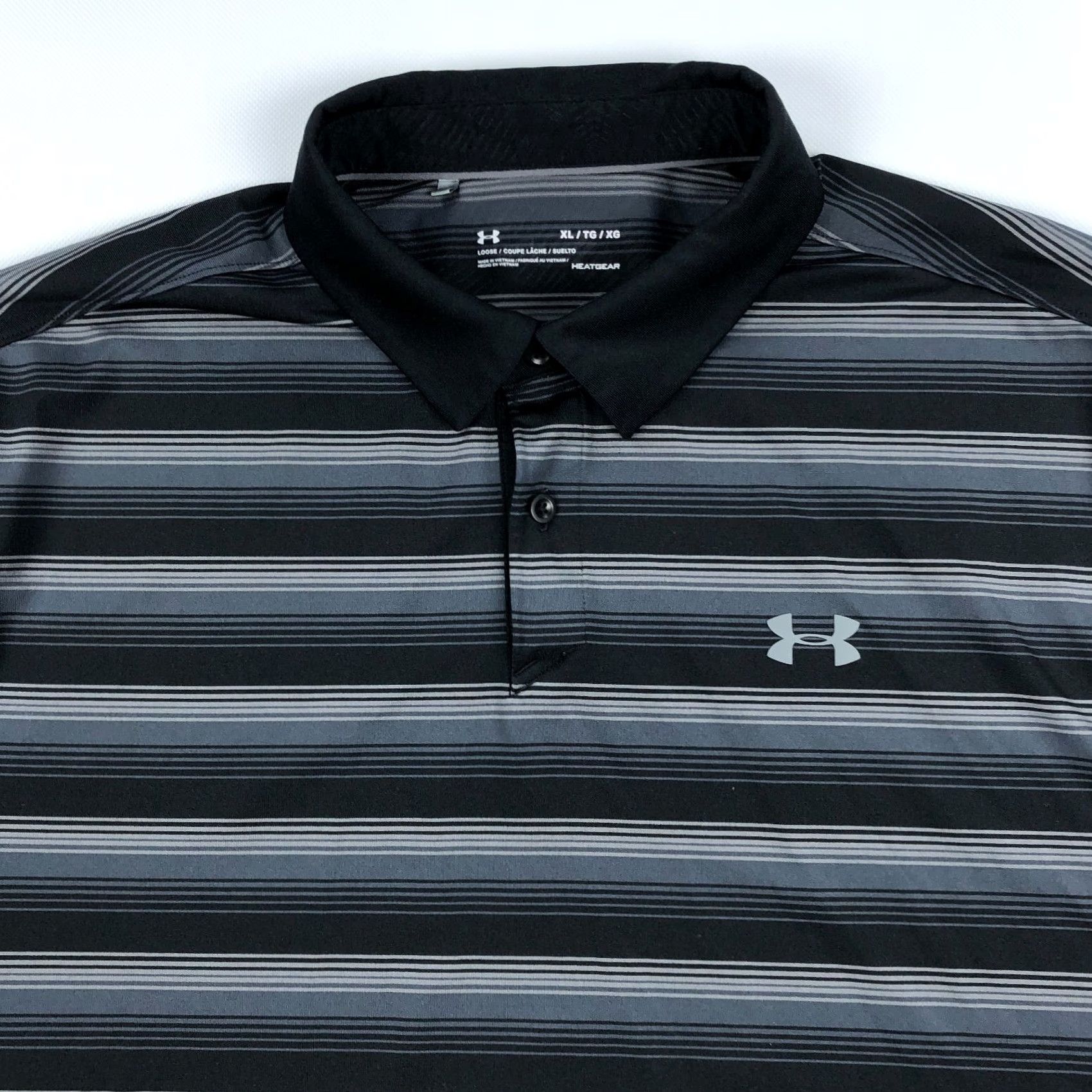Under Armour Under Armour Polo Shirt Mens XL Performance Golf Striped CoolSwitch Shirt Slim Fit Casual Mens XL Gray Polo Shirt Size US XL / EU 56 / 4 - 3 Thumbnail