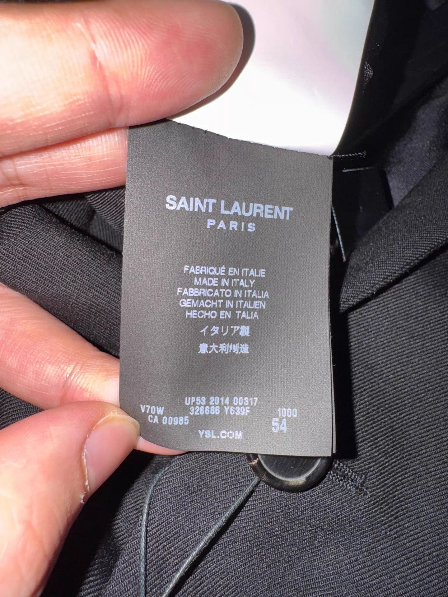 Yves Saint Laurent YSL Hedi Slimane Men's Suit 54 Sheepskin Sleeve New Size 54R - 4 Thumbnail