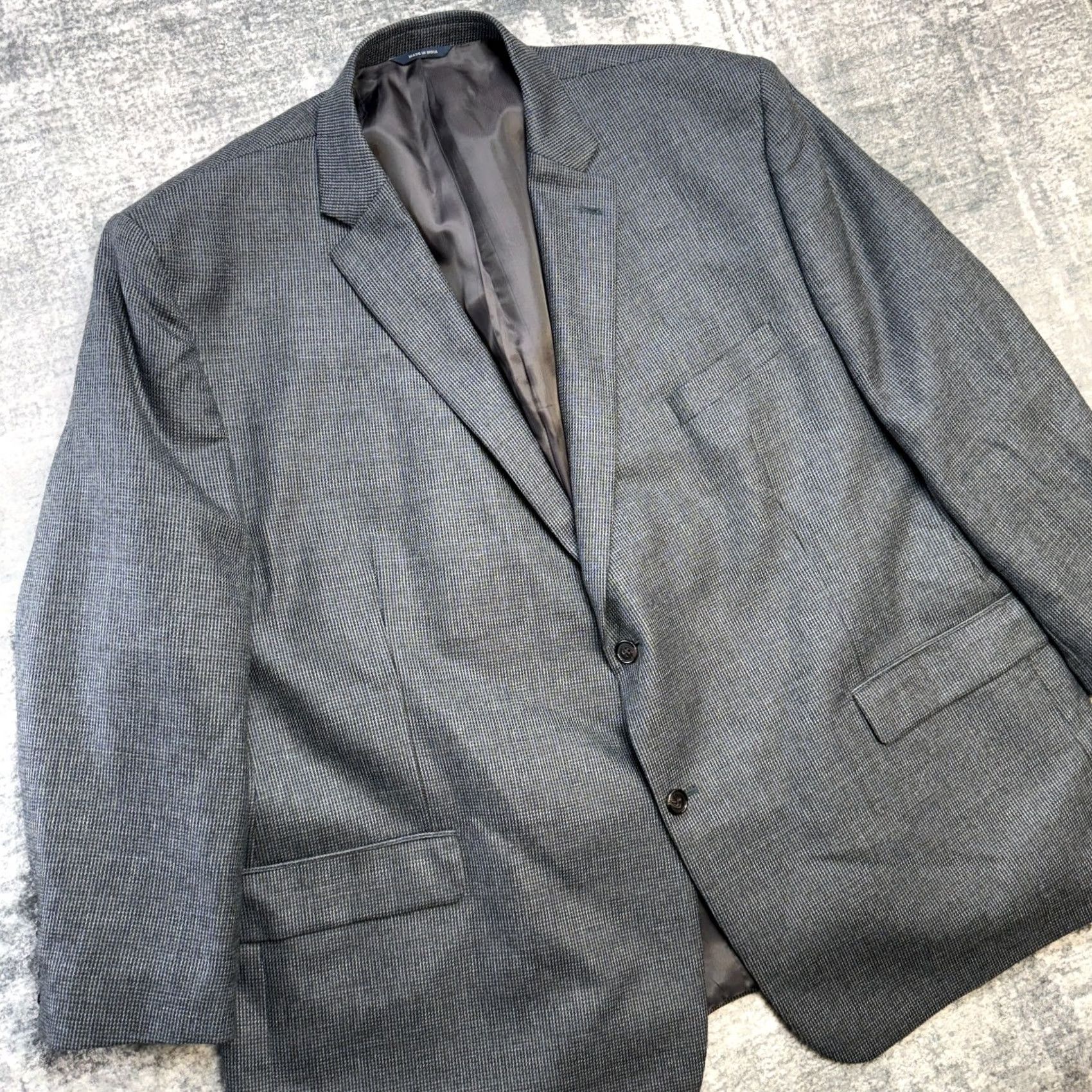 Ralph Lauren Ralph Lauren Blazer Jacket Mens 52R Blue Wool Single-Breasted Notch Lapel 2-Button 4-Button Sleeve Double-Vented 52 Big & Tall Wool Blazer Size 52R - 2 Thumbnail