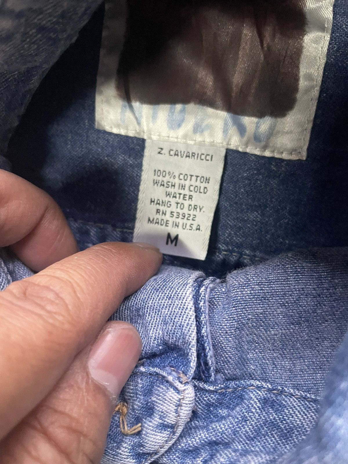Vintage Vintage Z.Cavaricci Denim Shirt Size US XL / EU 56 / 4 - 9 Thumbnail