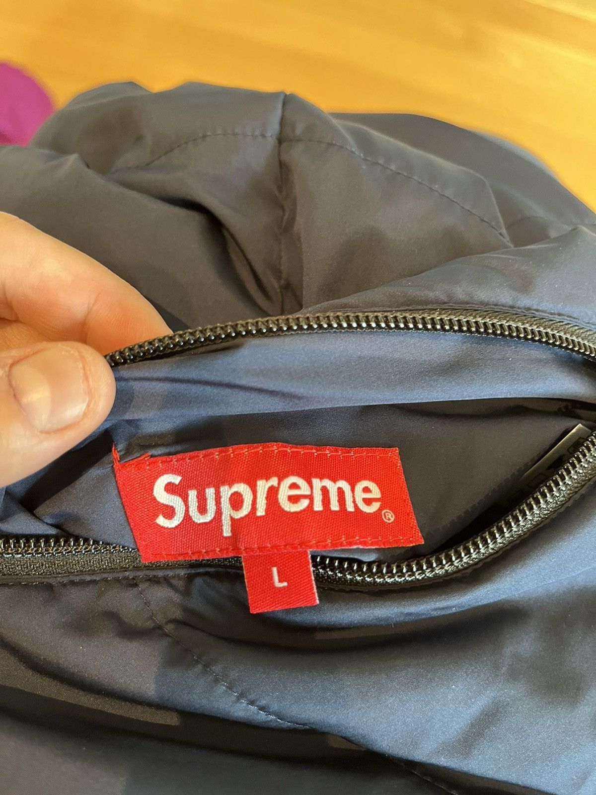 Supreme Supreme Navy Purple Reversible Down Jacket Size US L / EU 52-54 / 3 - 4 Thumbnail