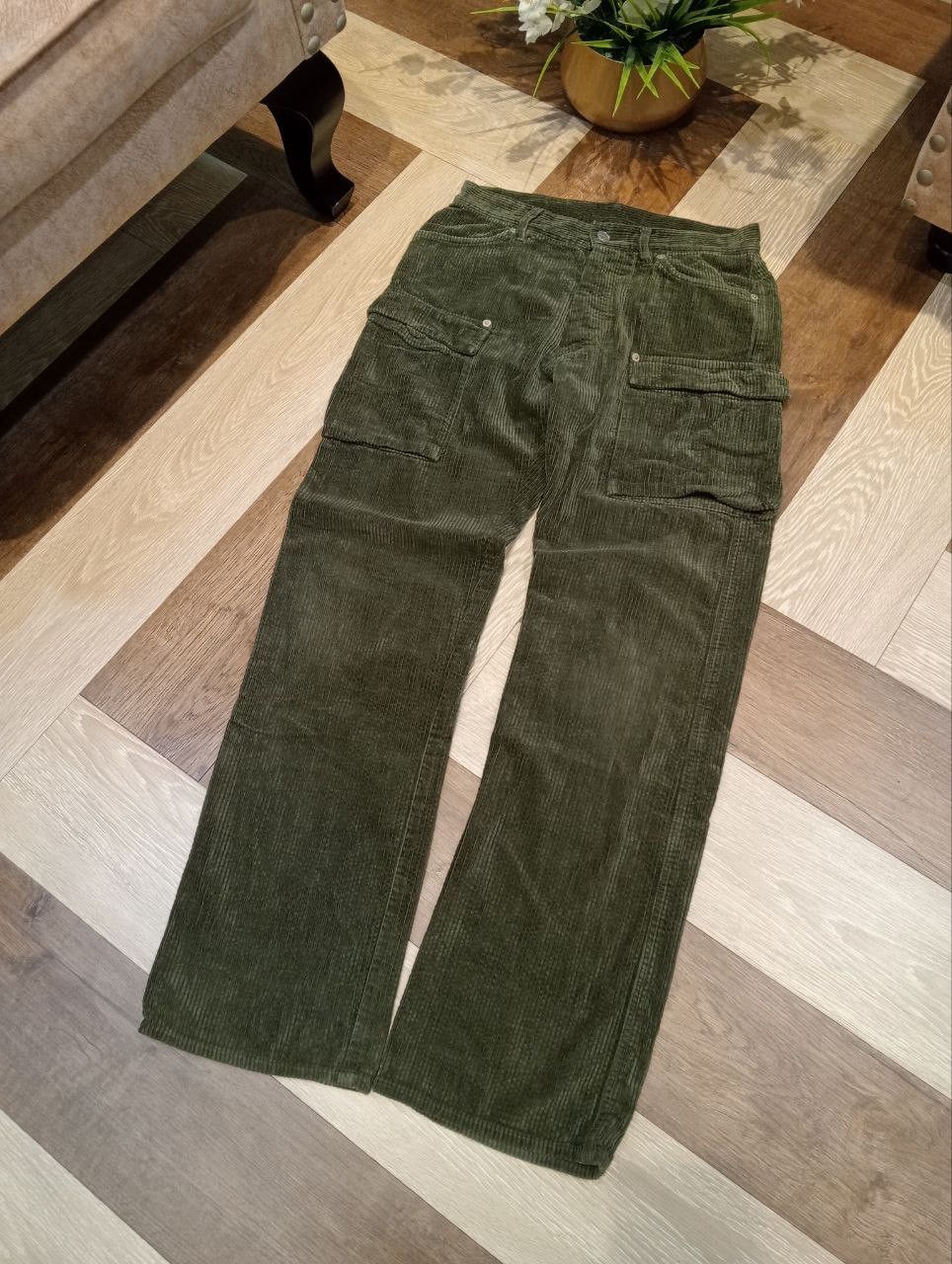 Final Home RARE FINAL HOME ISSEY MIYAKE CORDUROY CARGO PANTS Size US 28 / EU 44 - 2 Thumbnail