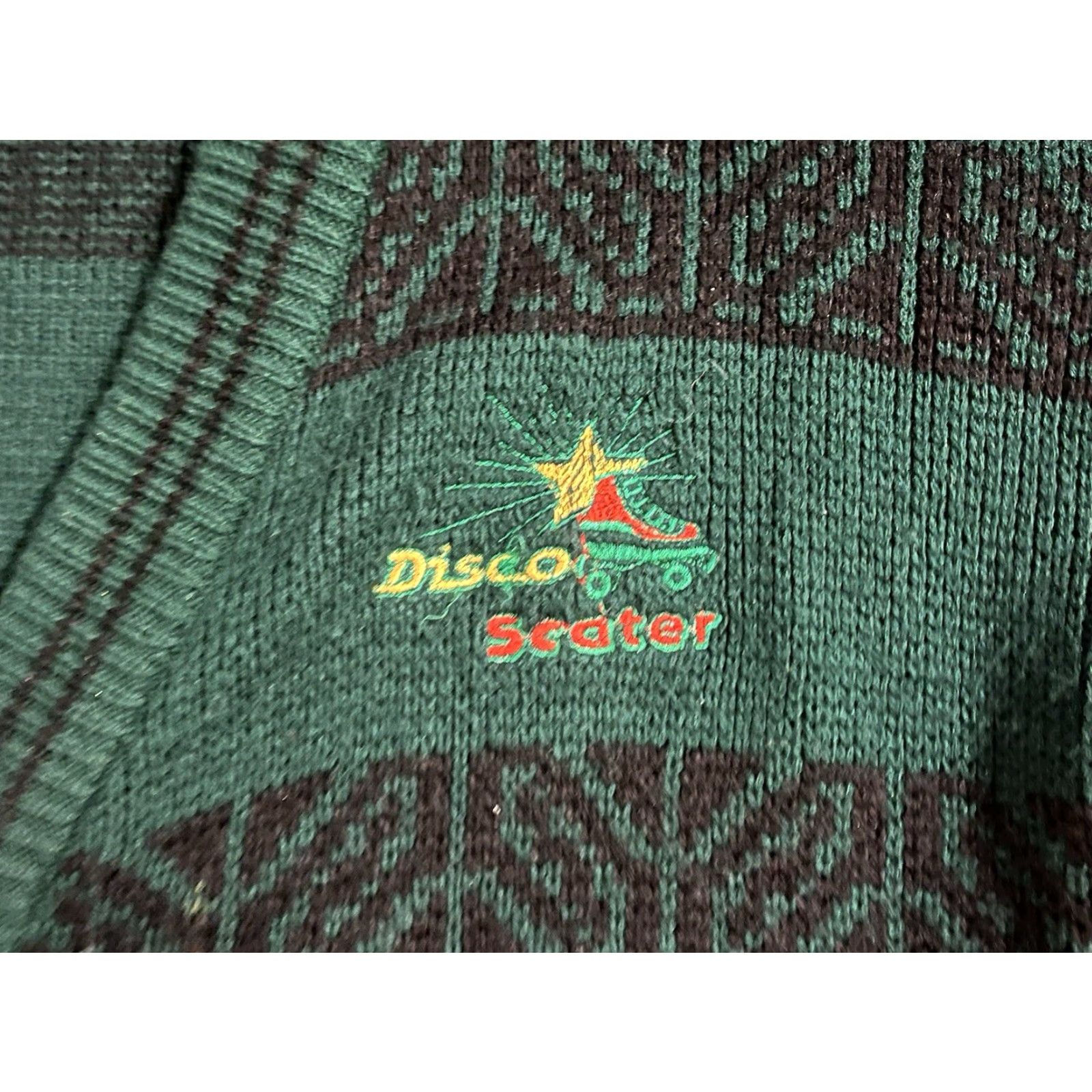 Vintage VINTAGE Suzer Disco Skater Cardigan Sweater Men’s XL Green Cardigan Knit 80s Retro Mens Size US XL / EU 56 / 4 - 4 Thumbnail