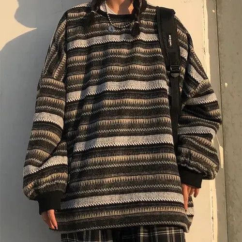 VIBE Striped Oversize Pullovers Size ONE SIZE - 1 Thumbnail