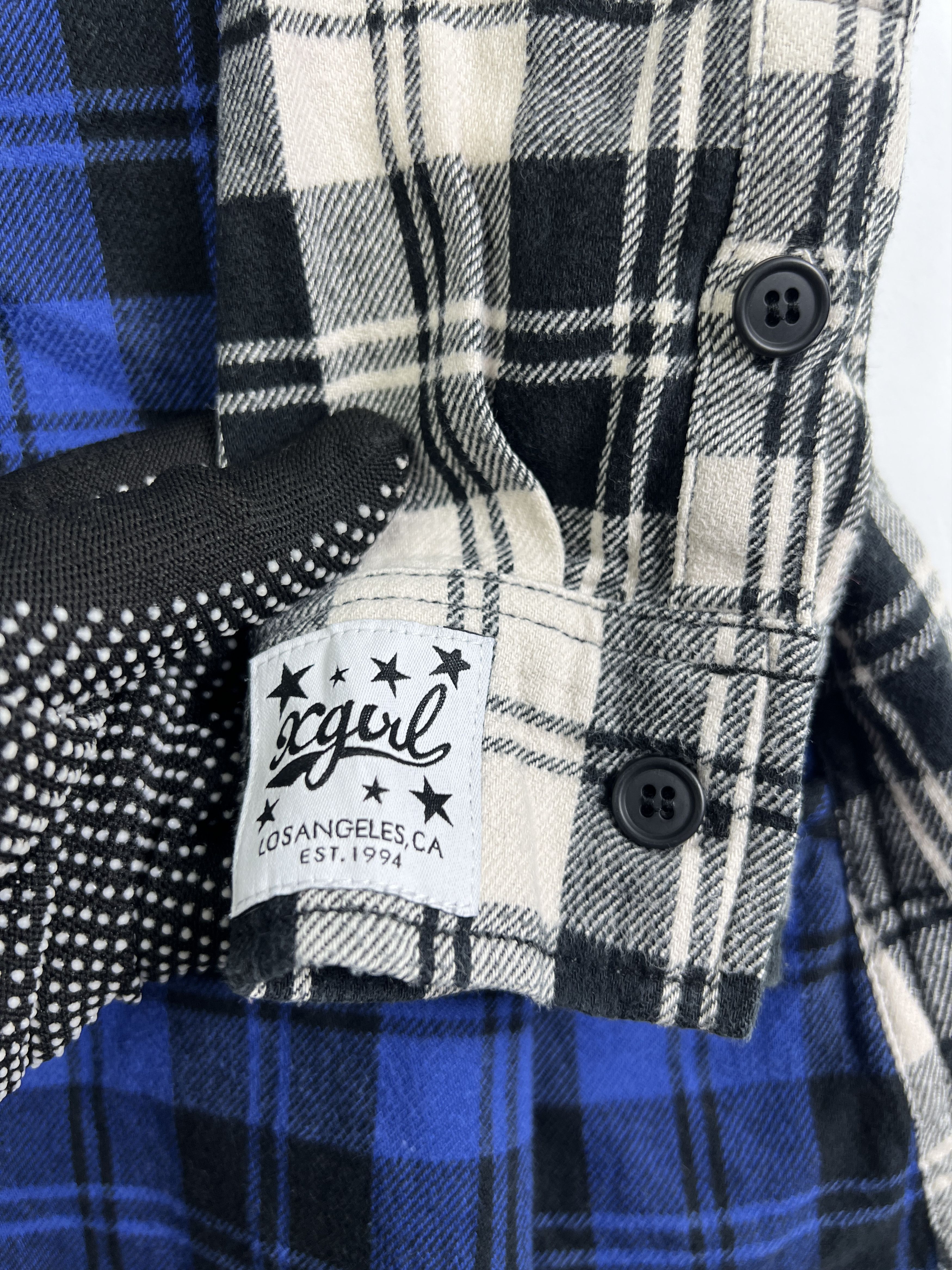 X-Girl X-Girl Two Tone Plaid Flannel Shirt (1) GTMPT944 Size XS / US 0-2 / IT 36-38 - 4 Thumbnail