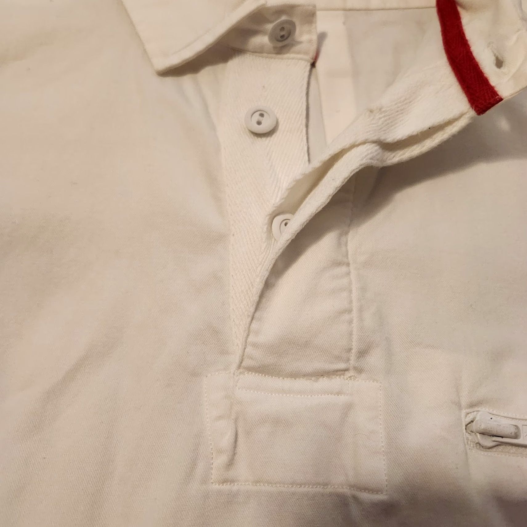 Polo Ralph Lauren VINTAGE Polo Ralph Lauren Rugby Polo White Shirt XL Men Long Sleeve Cotton with Pockets US Polo Sailing Heavy Cotton Size US XL / EU 56 / 4 - 6 Thumbnail