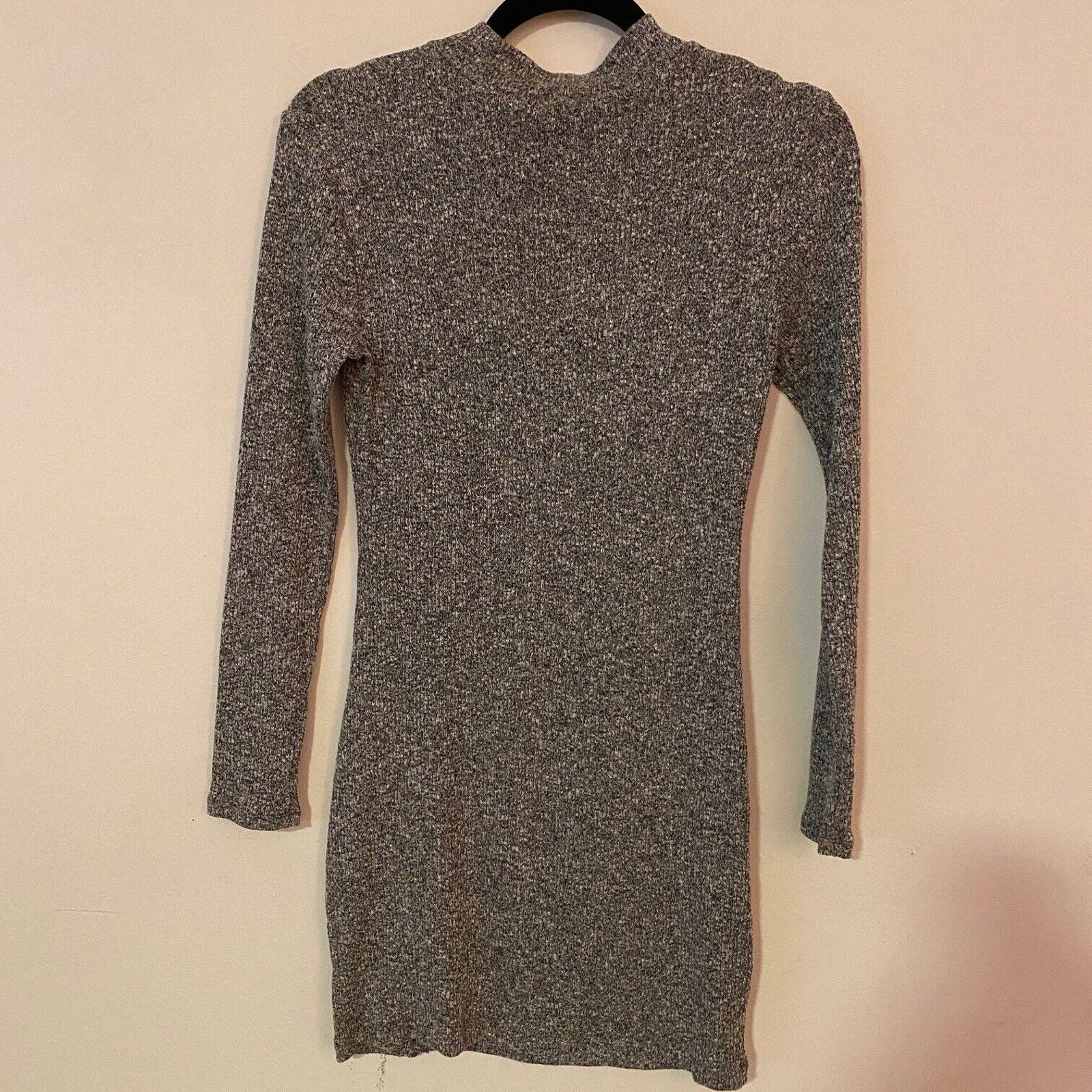 Other Better Be Marled Grey Knit Mock Neck Long Sleeve Mini M Size M / US 6-8 / IT 42-44 - 5 Thumbnail