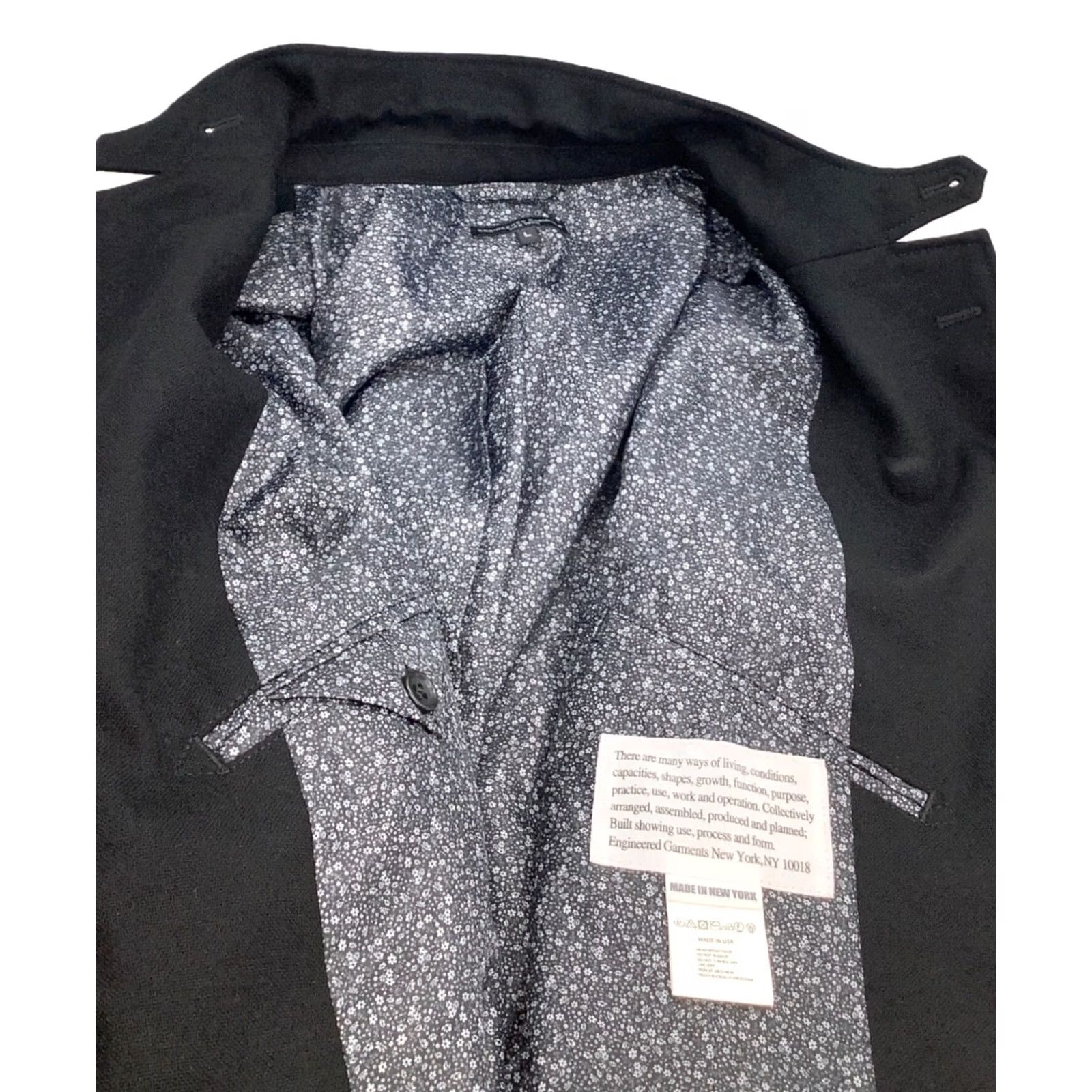 Engineered Garments Engineered Garments Tailored Jacket Size L Black Wool Buttoned Excellent Used Size US L / EU 52-54 / 3 - 6 Thumbnail