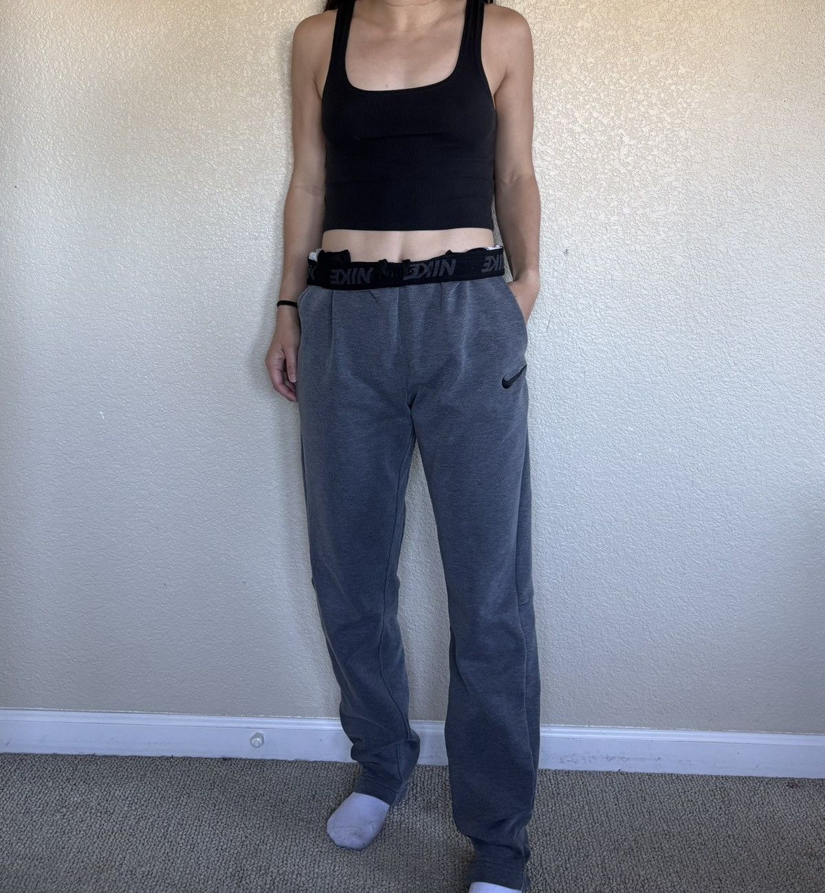 Nike Grey Nike Drifit Sweatpants Size US 36 / EU 52 - 1 Thumbnail