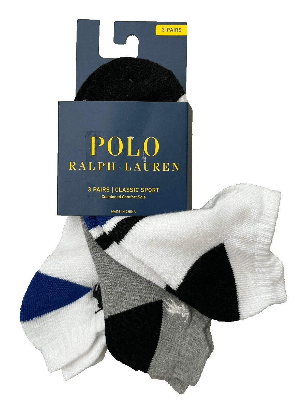 Polo Ralph Lauren Polo Ralph Lauren 3-Pairs Sport Cushioned Comfort Sole Socks Size ONE SIZE - 1 Thumbnail