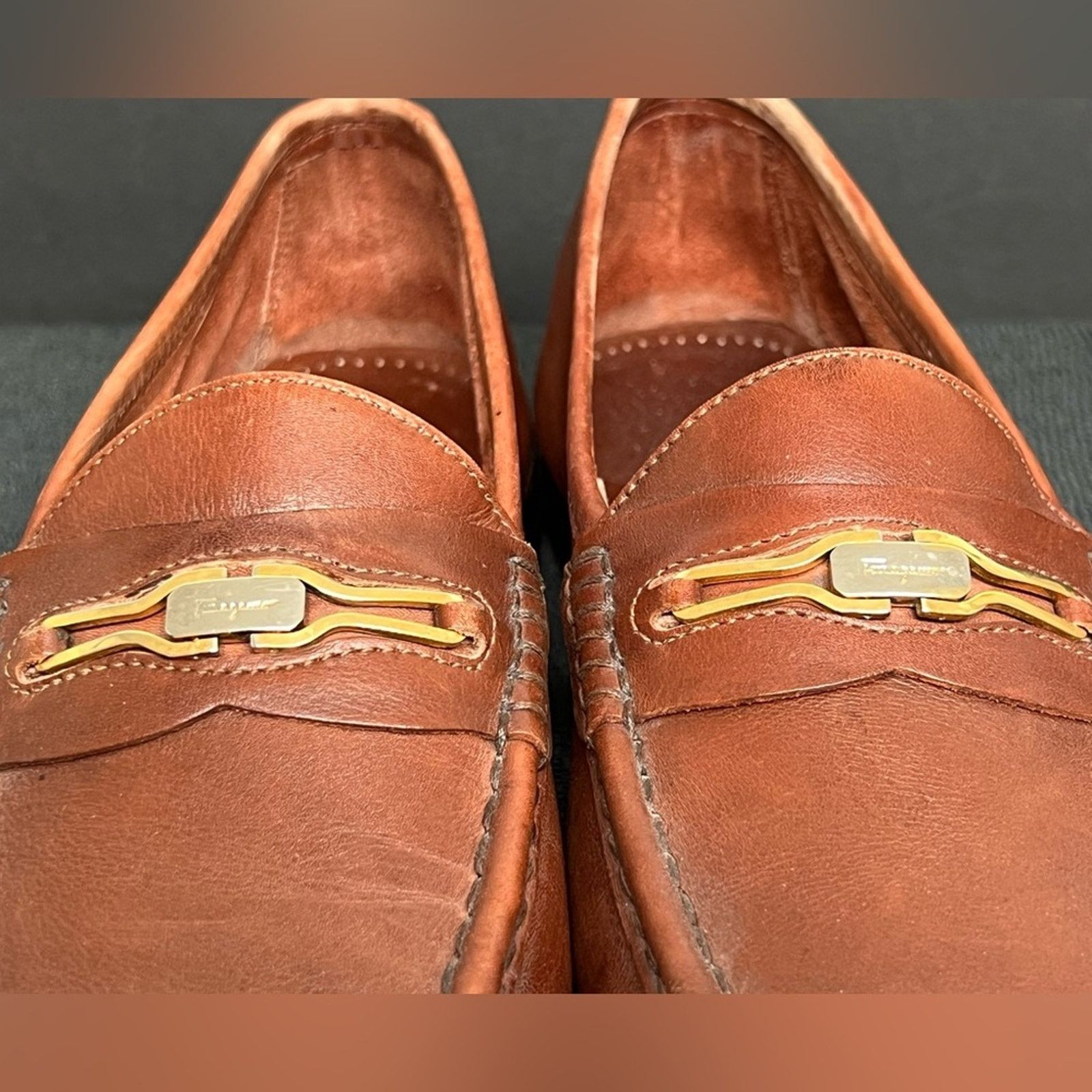 Salvatore Ferragamo Salvatore Ferragamo Silver Gold Gancini Bit loafers 8.5 D Size US 8.5 / EU 41-42 - 4 Thumbnail