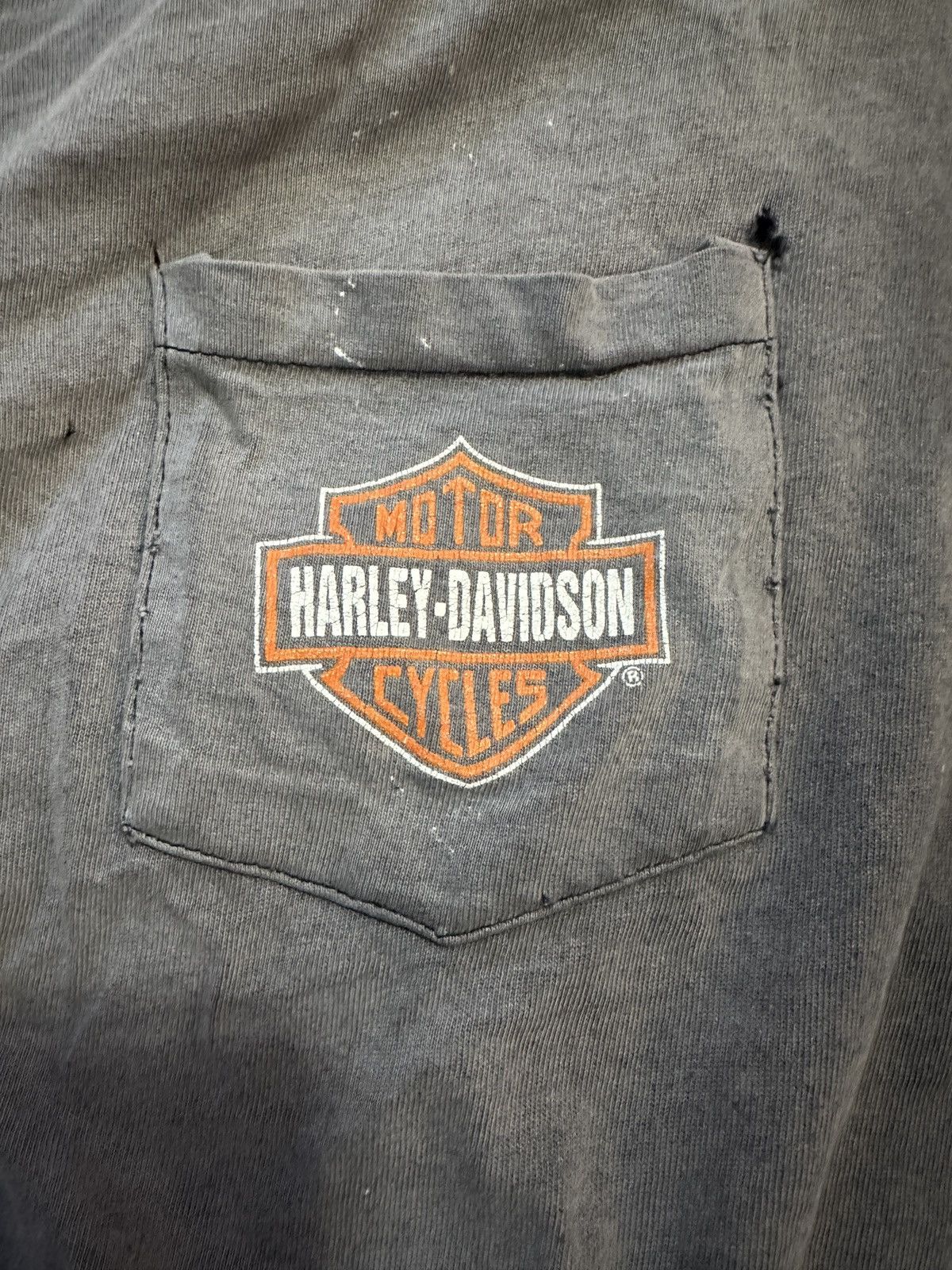 Harley Davidson Vintage Harley Davidson Shirt Faded & Distressed Sz XL Size US XL / EU 56 / 4 - 5 Thumbnail
