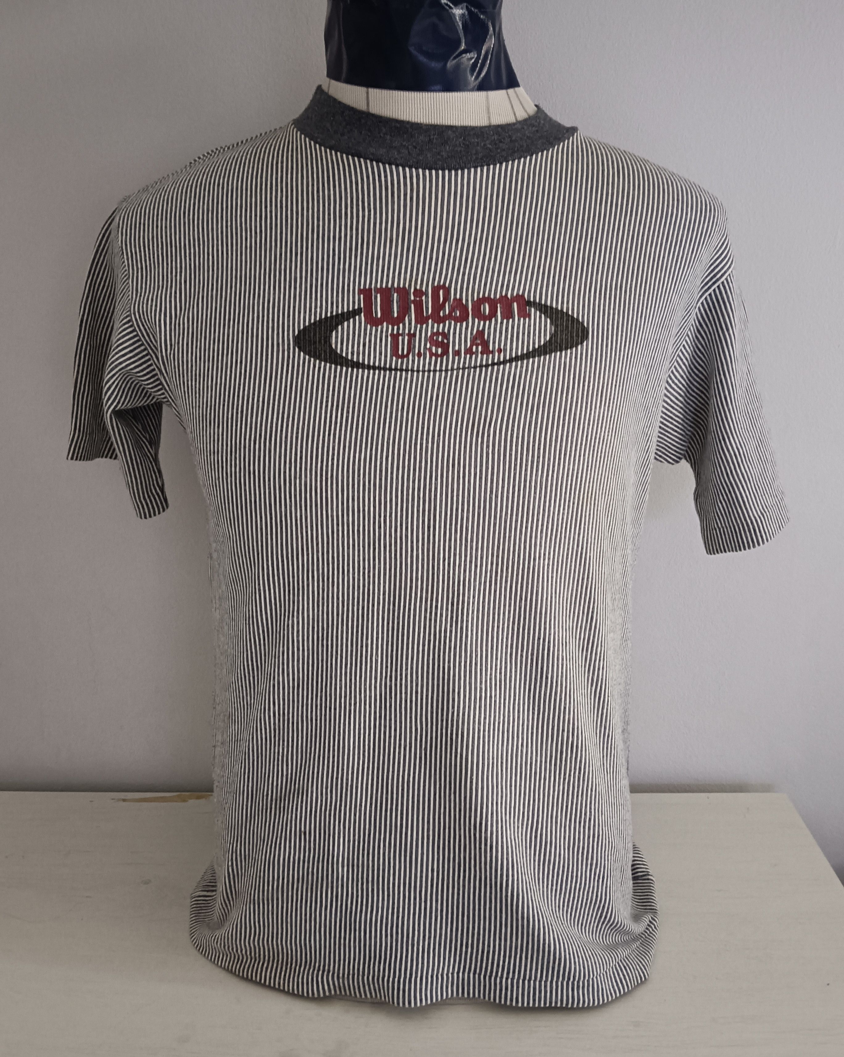 Vintage × Wilson Vintage Wilson T-shirt Stripes S Made in usa Size US S / EU 44-46 / 1 - 1 Thumbnail