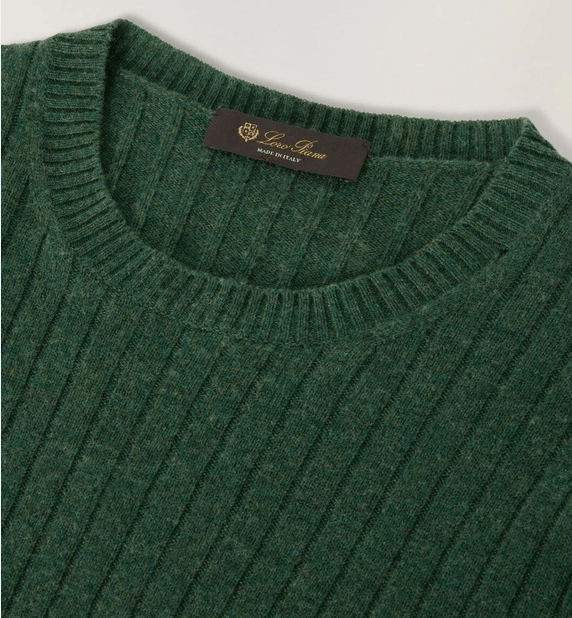 Loro Piana o1w1db10724 Maras Crewneck Sweater in Green Size M / US 6-8 / IT 42-44 - 3 Thumbnail