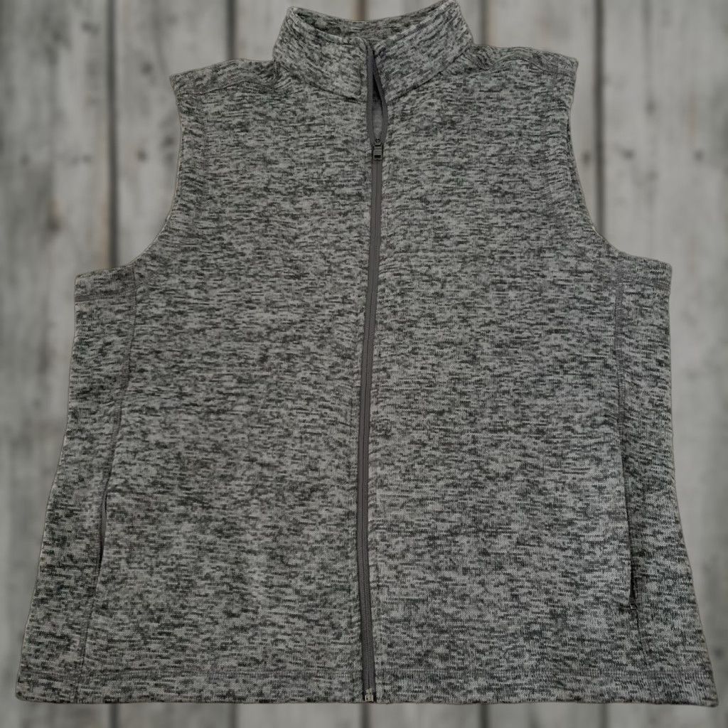 Lands' End Lands' End Vest Men Large 42-44 Gray Full Zip Pockets Fleece Knit Oeko-Tex Size US L / EU 52-54 / 3 - 1 Thumbnail