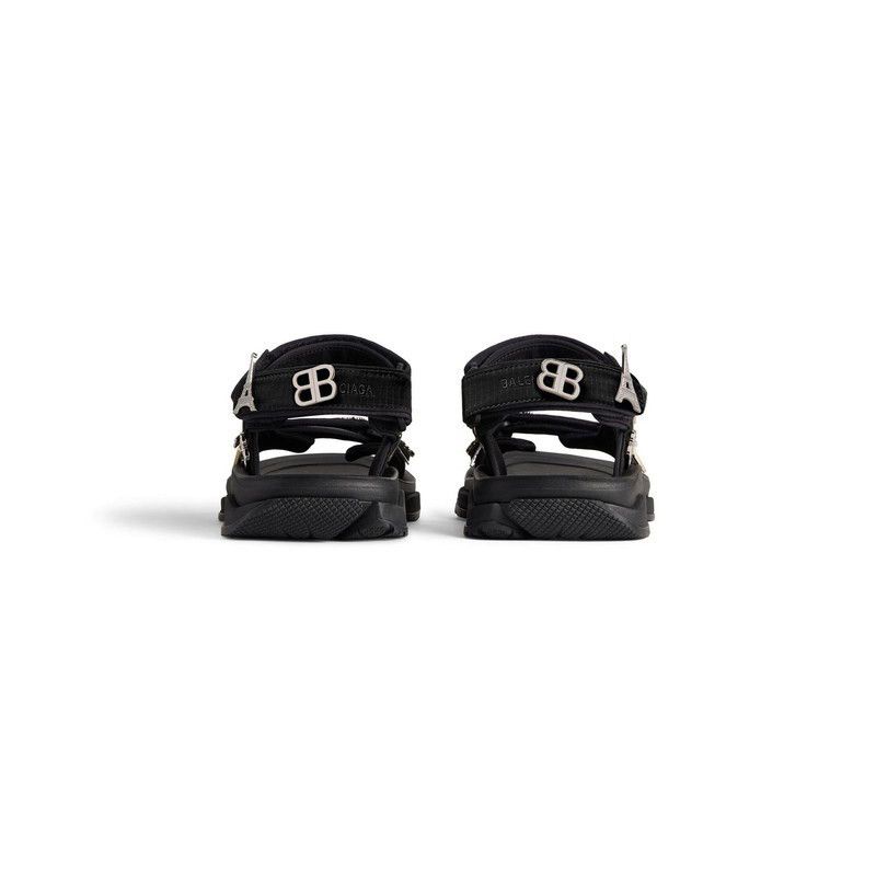 Balenciaga o1w1db10625 Tourist Sandals With Pins in Black Size US 12 / IT 42 - 6 Thumbnail