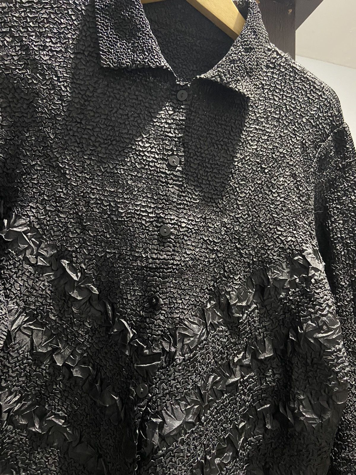 Japanese Brand × Vintage Unknown Pleats button shirt like issey miyake pleats please Size US M / EU 48-50 / 2 - 3 Thumbnail