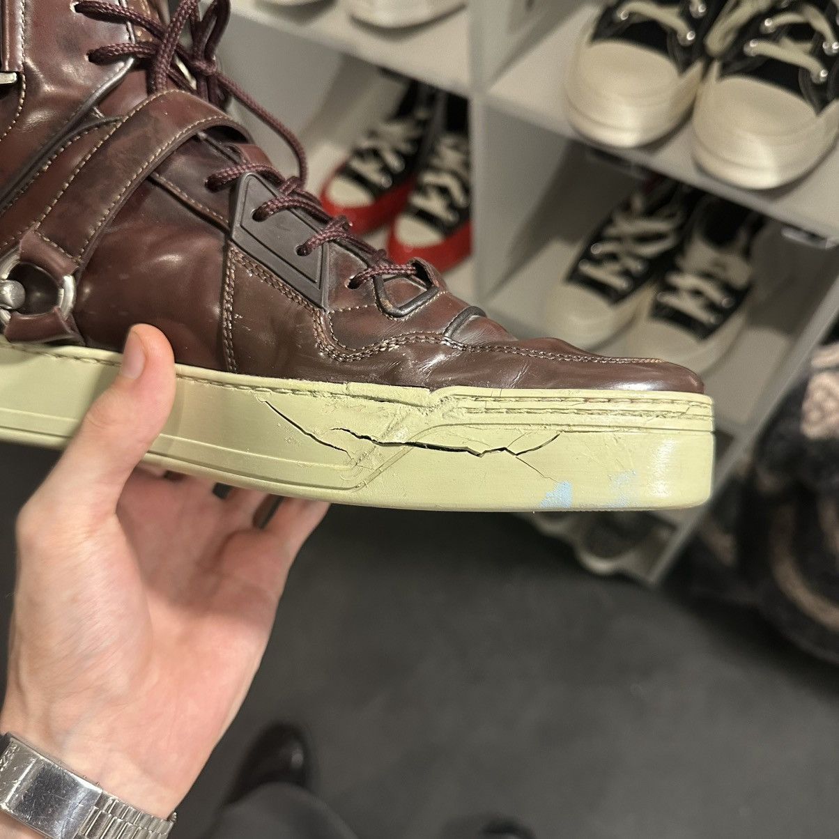 Gucci 90s VINTAGE HIGH-TOP SNEAKERS Size US 10 / EU 43 - 6 Thumbnail