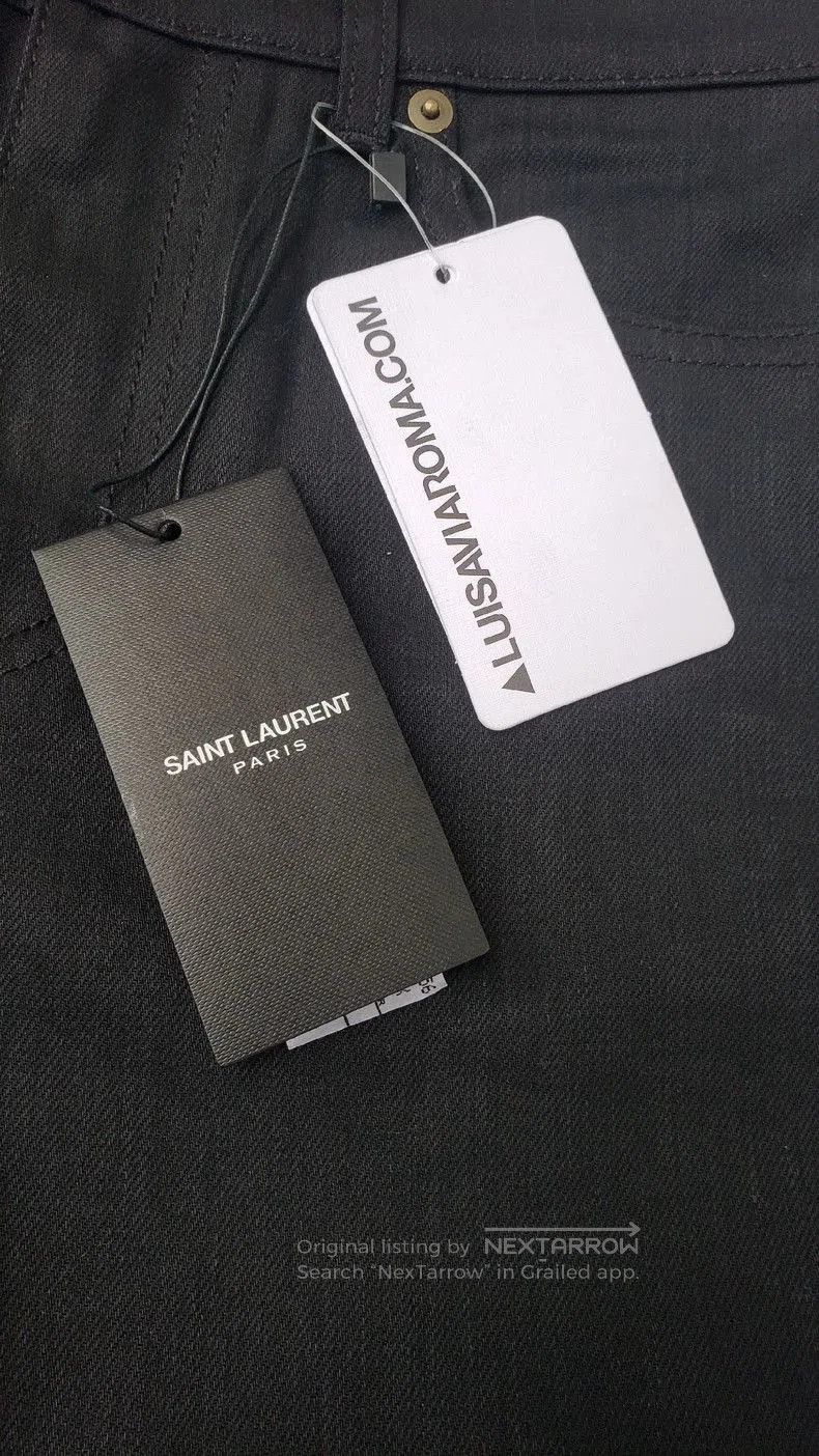 Hedi Slimane SAINT LAURENT YSL D10 Black Jeans. Size US 29 - 2 Thumbnail