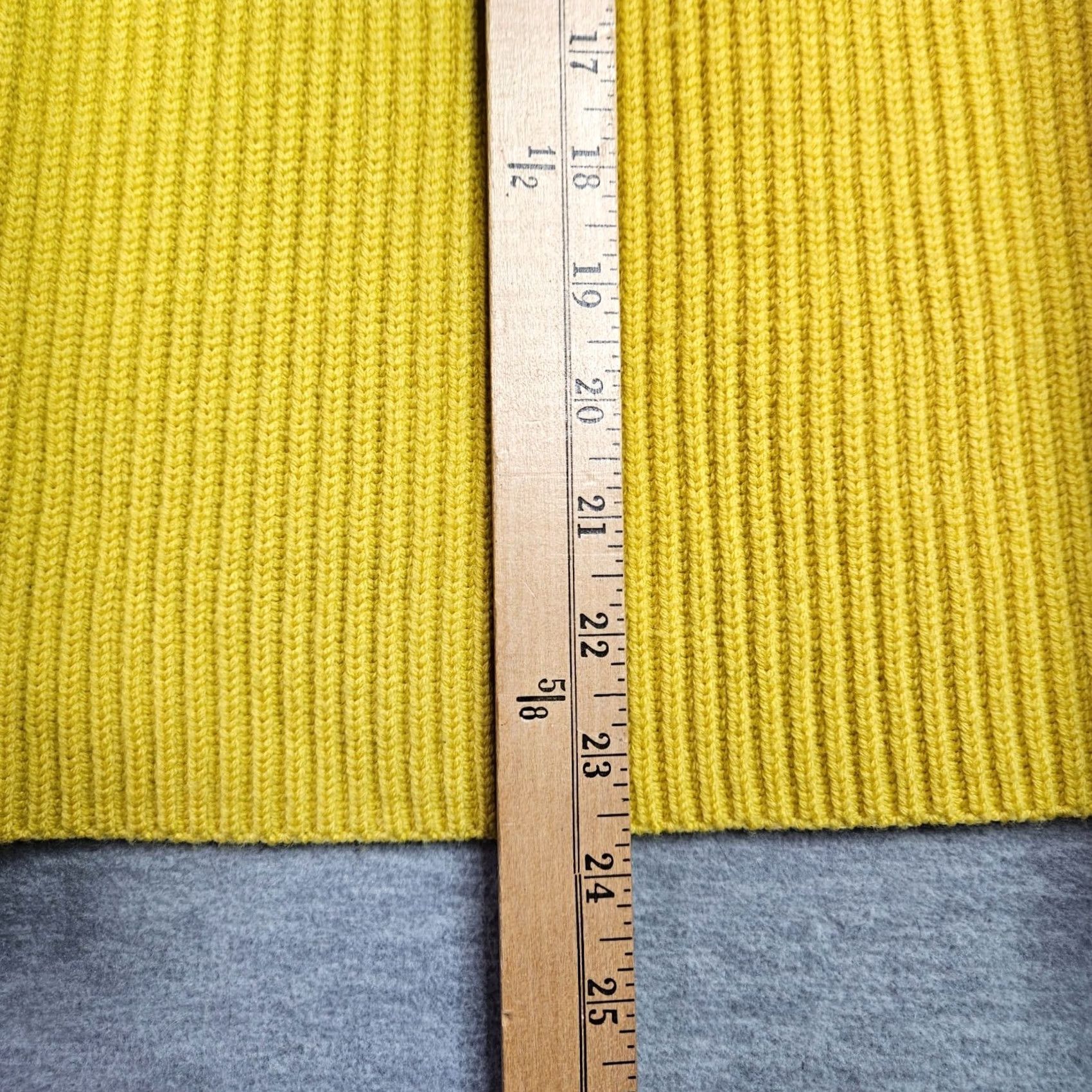 Vintage TUCKERNUCK Women's 100% Wool Ribbed Turtle Neck Yellow Long Sleeve Sweater S Cardigan Modern Knit Entire Size S / US 4 / IT 40 - 4 Thumbnail