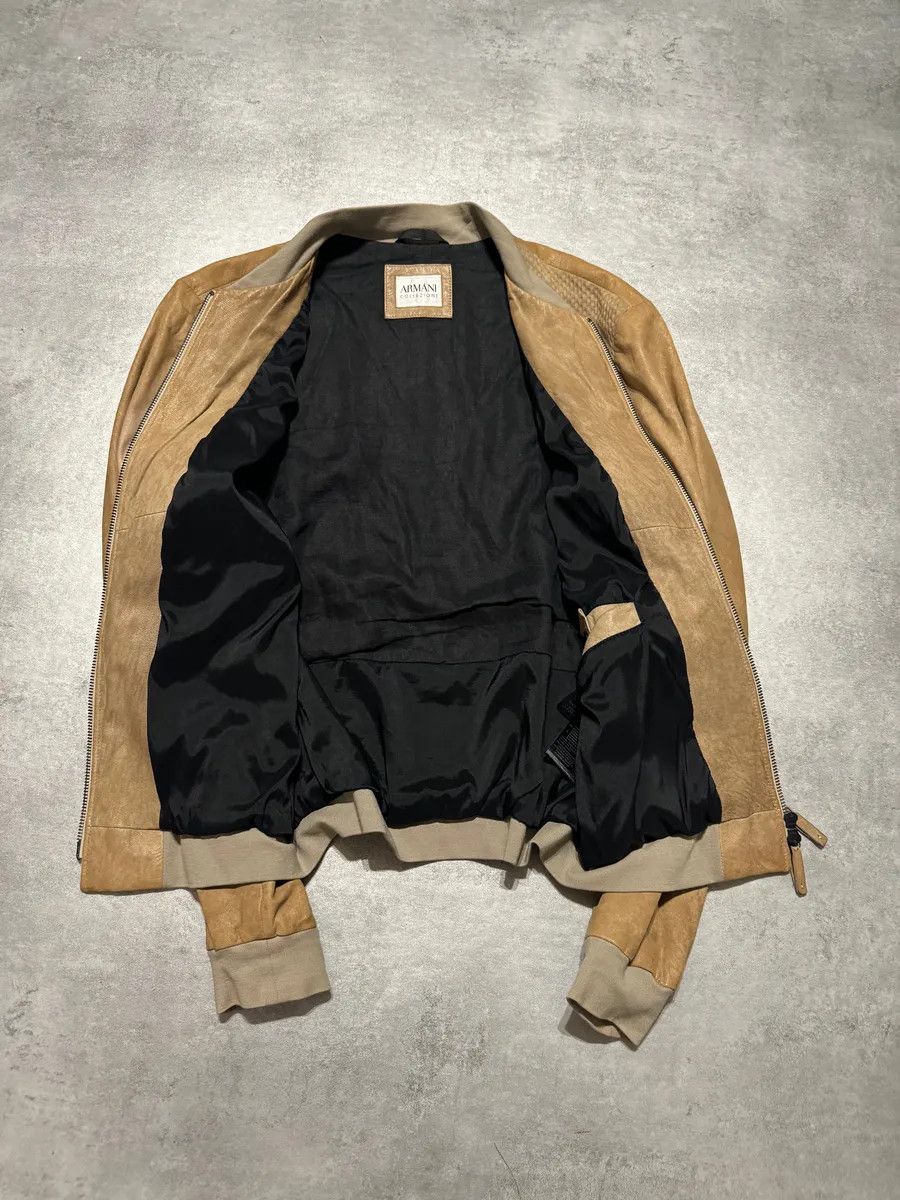 Armani Collezioni Armani Collezioni Biker Soft Beige Leather Jacket Size US M / EU 48-50 / 2 - 4 Thumbnail
