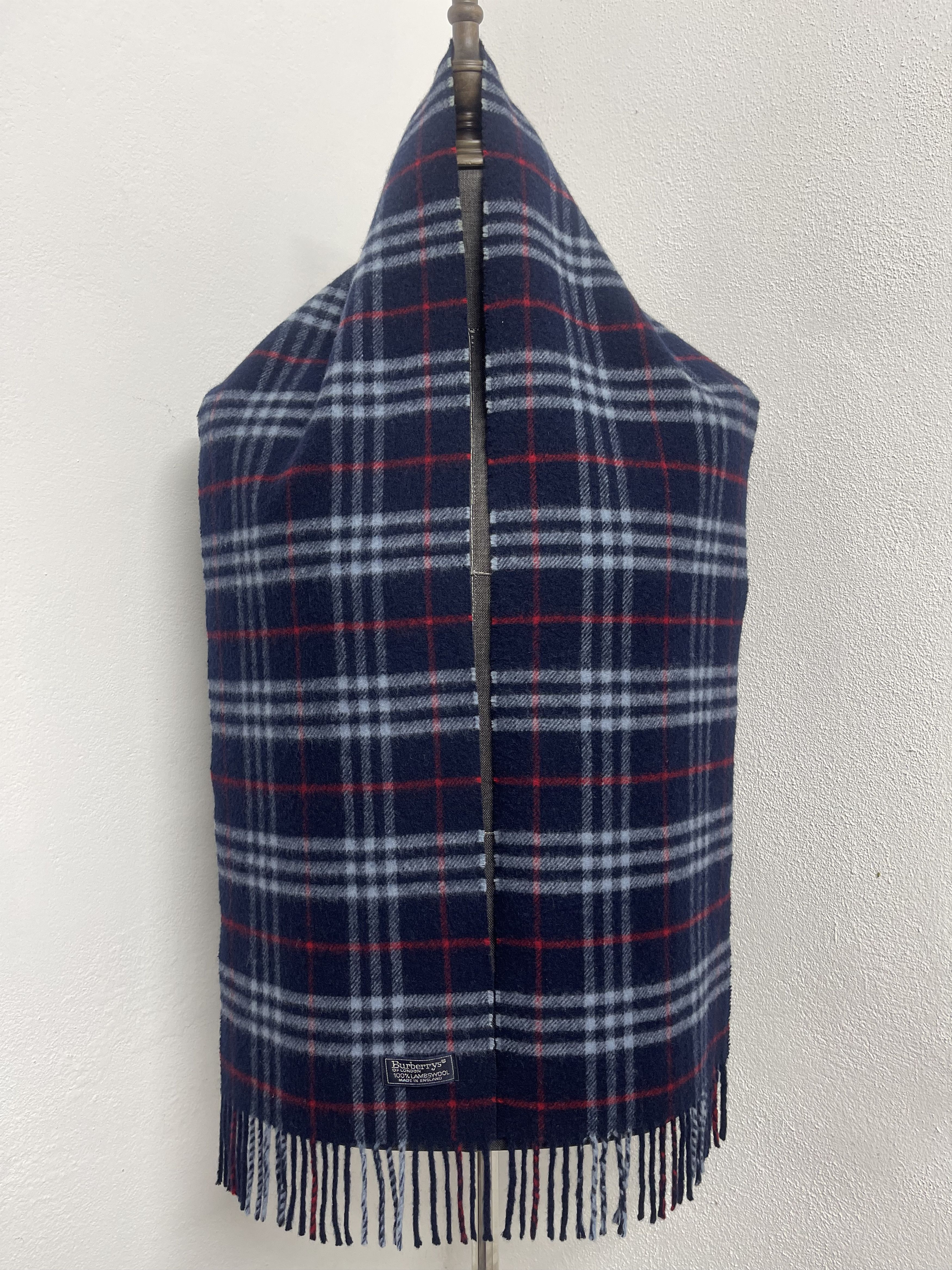 Burberry Vintage Burberrys Checkered Muffler Scarf- 6236 Size ONE SIZE - 3 Thumbnail