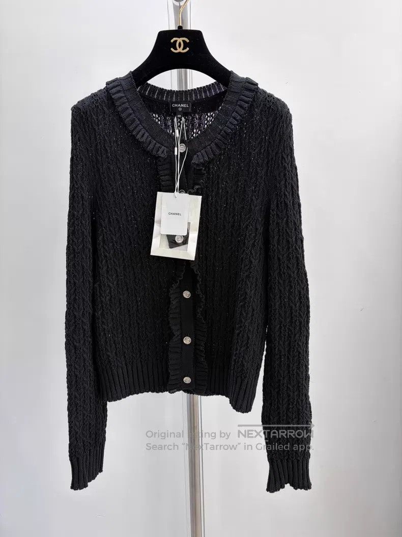 Chanel Chanel The latest ruffled knitted cardigan in early spring Size XS / US 0-2 / IT 36-38 - 1 Thumbnail