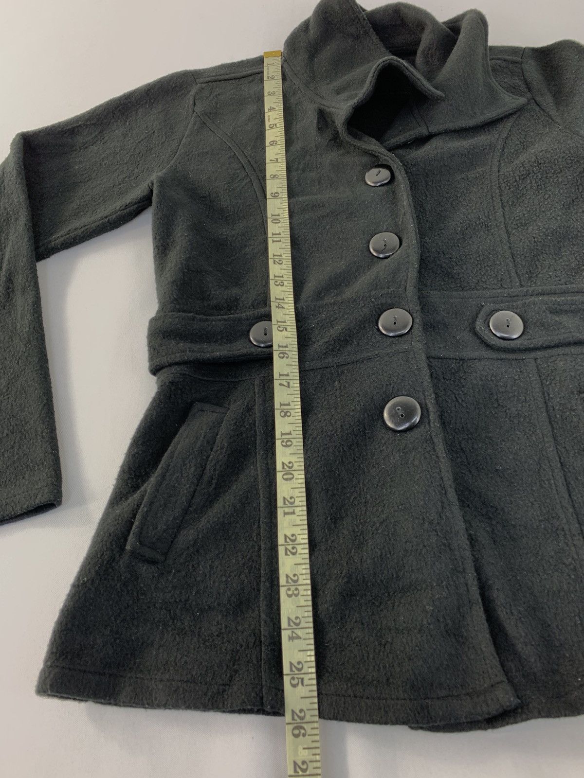 Kansai Yamamoto 90s Japanese Brand Peacoat Full Button Pocket Fleece Jacket Size S / US 4 / IT 40 - 8 Thumbnail
