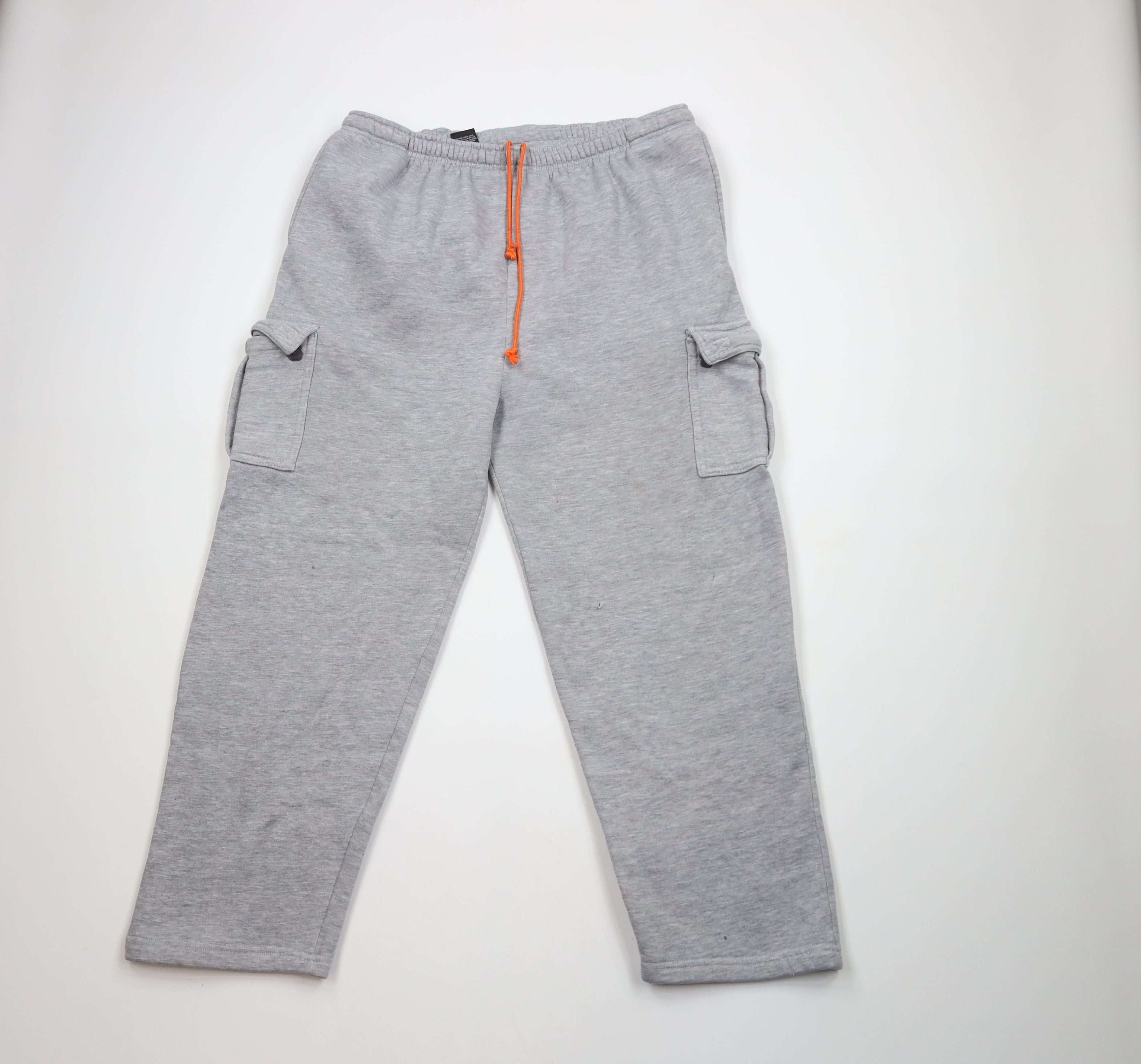 Vintage Vintage 90s Y2K Streetwear Wide Leg Cargo Sweatpants Gray Size US 40 / EU 56 - 1 Thumbnail