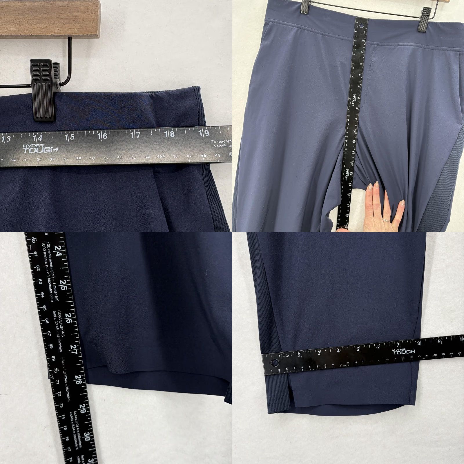 Athleta Athleta Brooklyn Ankle Pants Womens 18 Blue Tapered Stretch Pockets Travel Gym Size 40" / US 18 - 8 Thumbnail