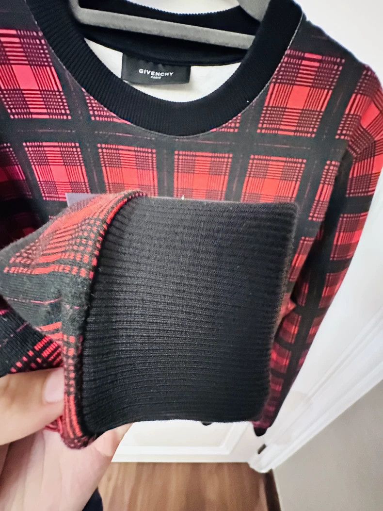 Givenchy Givenchy Red checkered Doberman sweater, XS size Size US XS / EU 42 / 0 - 4 Thumbnail