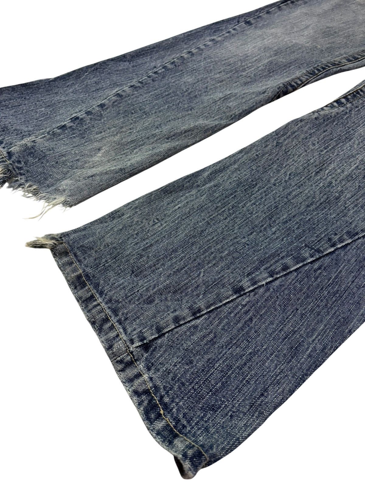 Japanese Brand Vtg Famock Japan Flared Distressed Jeans Size US 32 / EU 48 - 3 Thumbnail